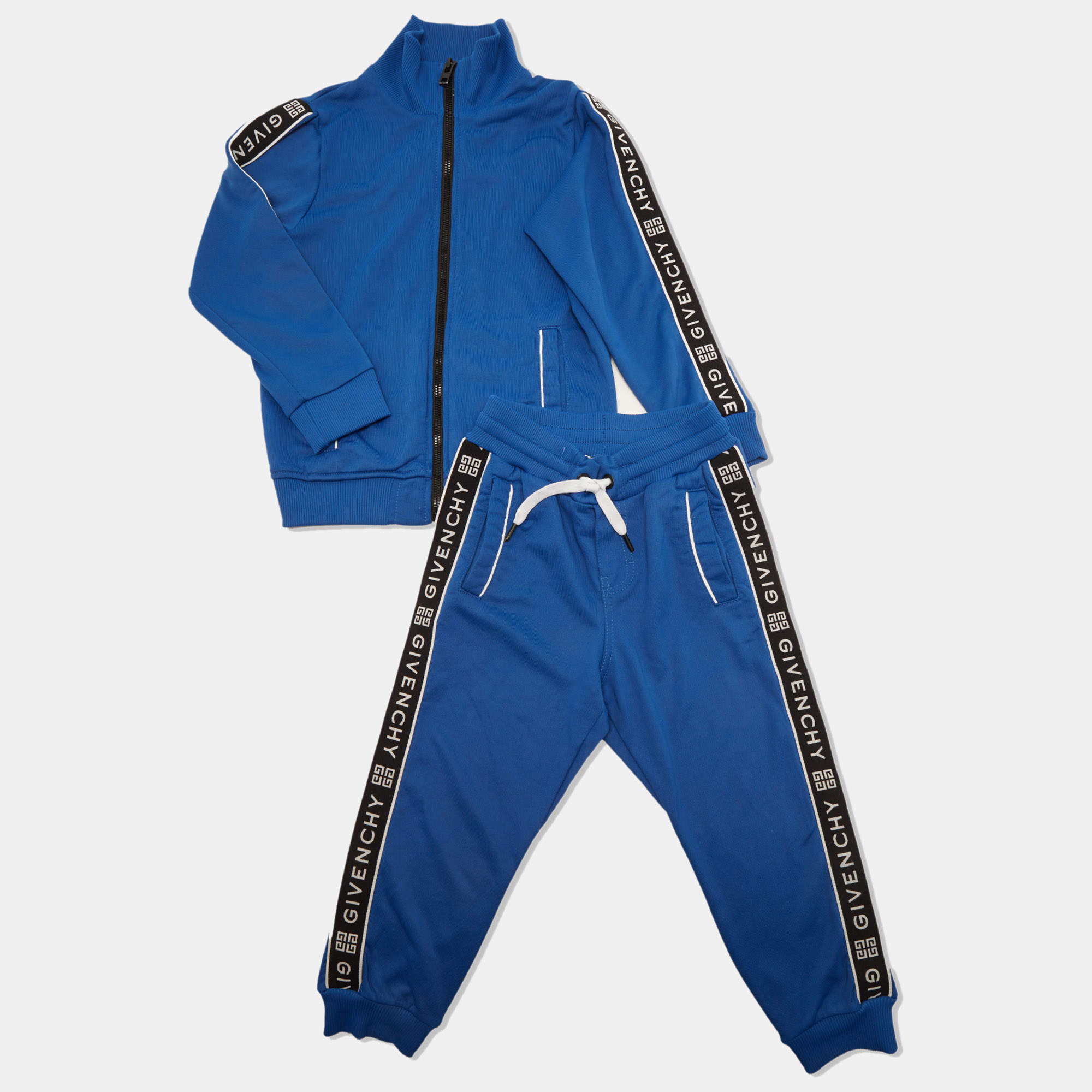 Pre Owned Givenchy Navy Blue Jersey Top and Pant Set 5 Yrs