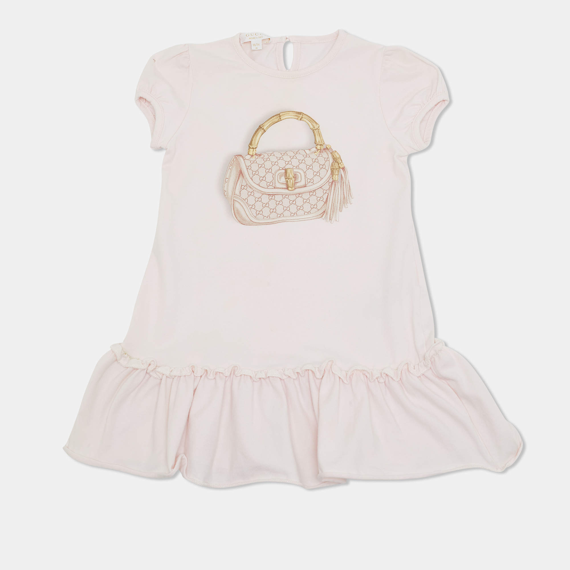 Pre Owned Gucci kids Pink Crossbody Bag Print Aigner Girls Dress 18-24 M