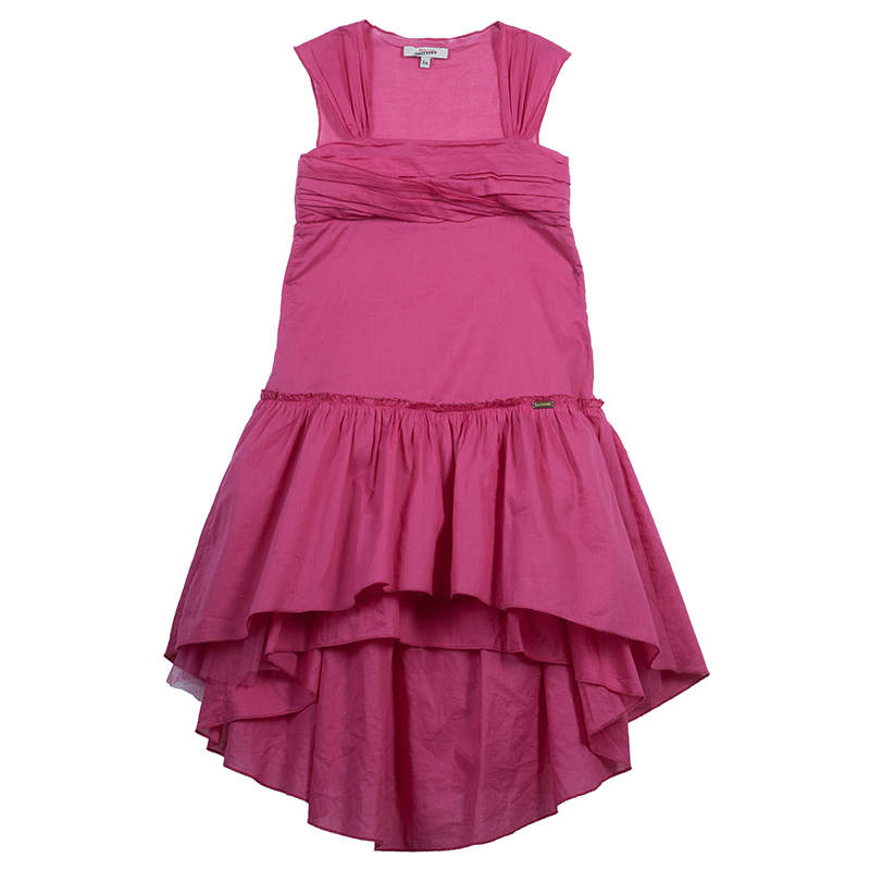 Gaultier Junior Pink Tiered Sleeveless Cotton Dress 8 Yrs