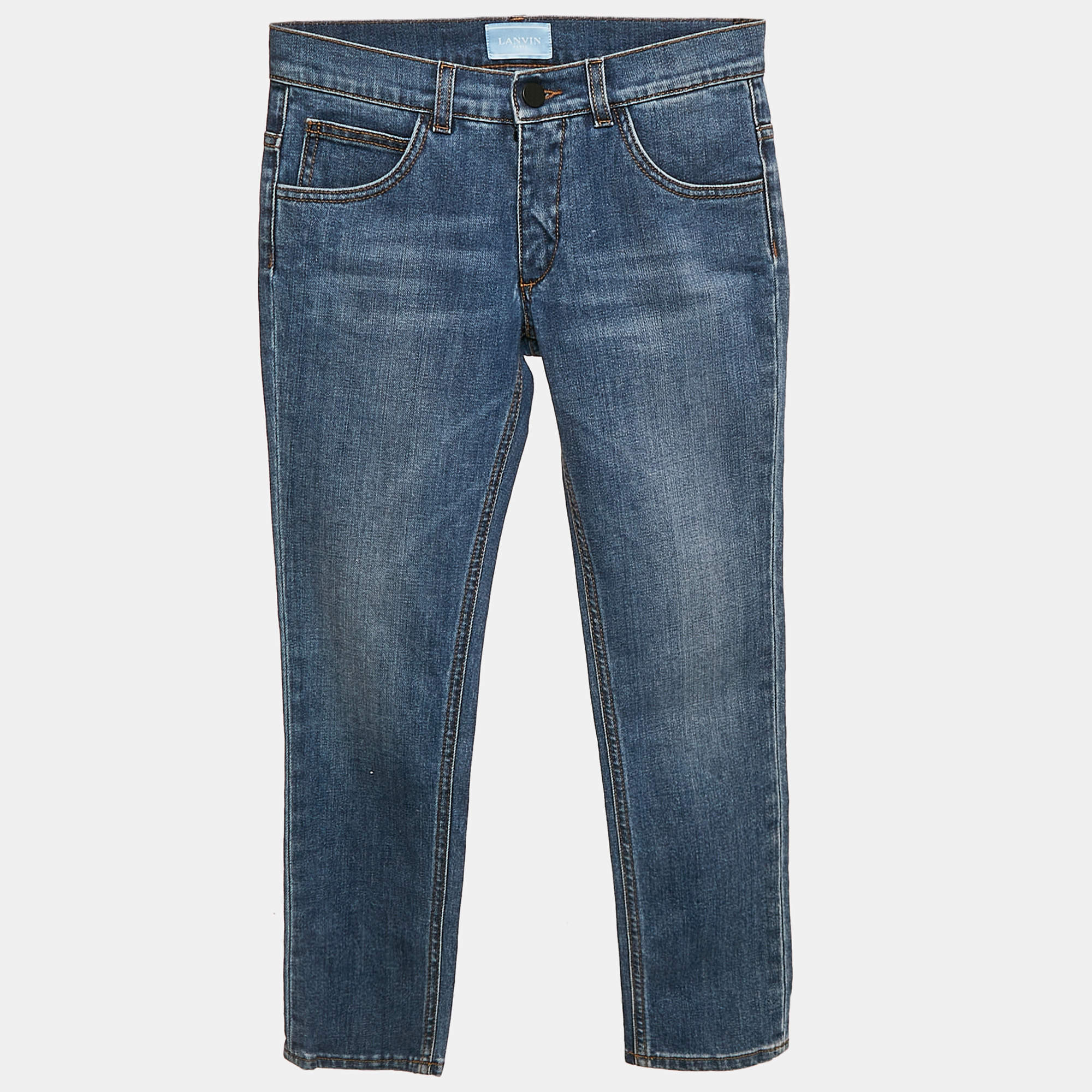 Pre Owned Lanvin Kids Blue Denim Jeans 10 Yrs Waist 26"