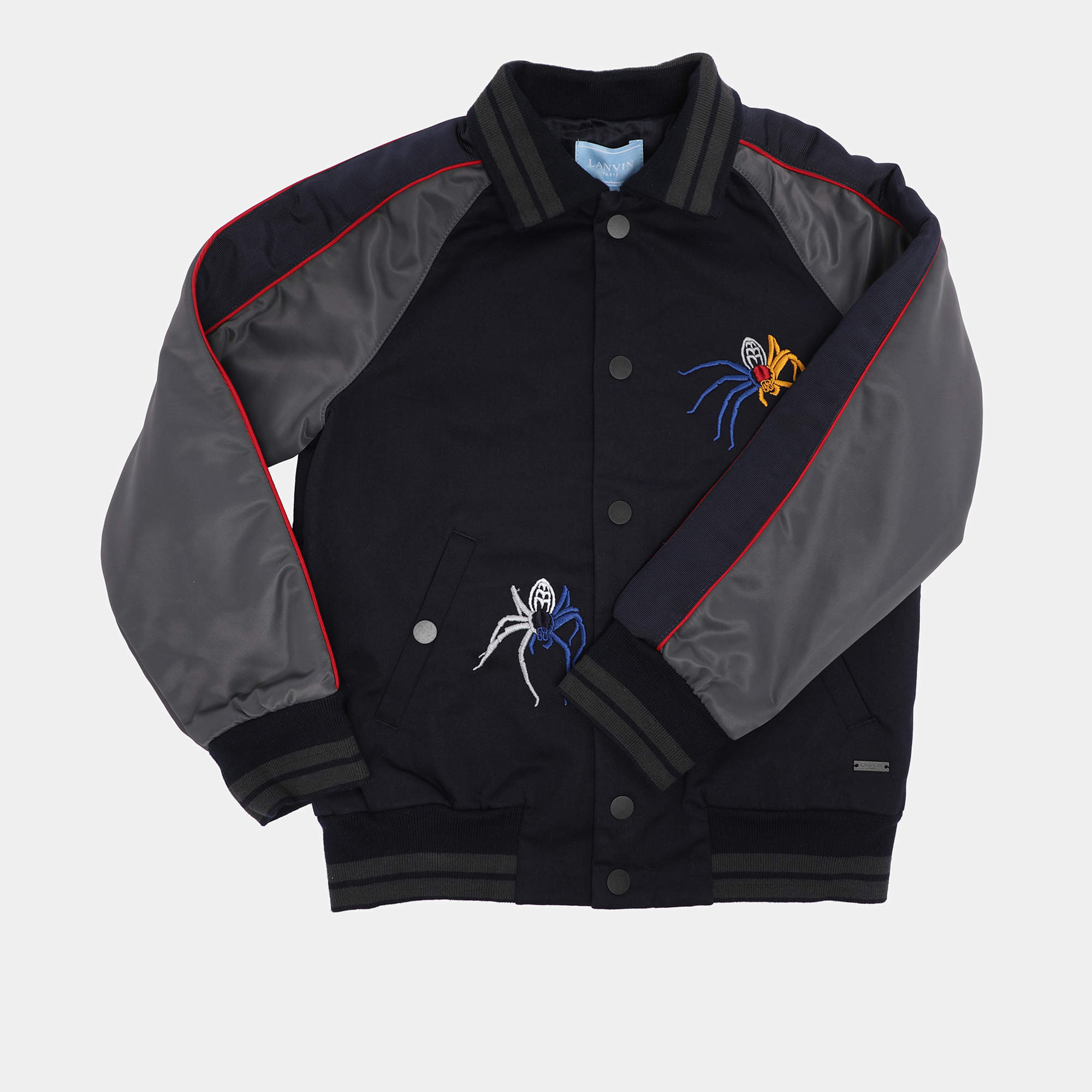 Pre Owned Lanvin Multicolor Cotton and Nylon Spider Embroidered Jacket 6 Yrs