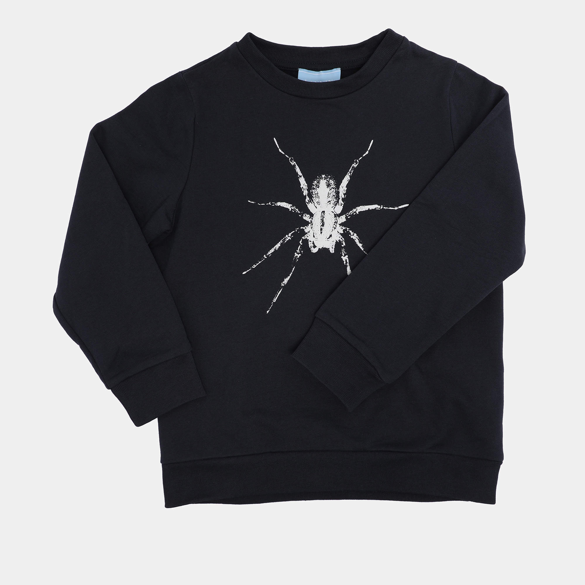 Pre Owned Lanvin Navy Blue Spider Print Jersey Sweater 4 Yrs