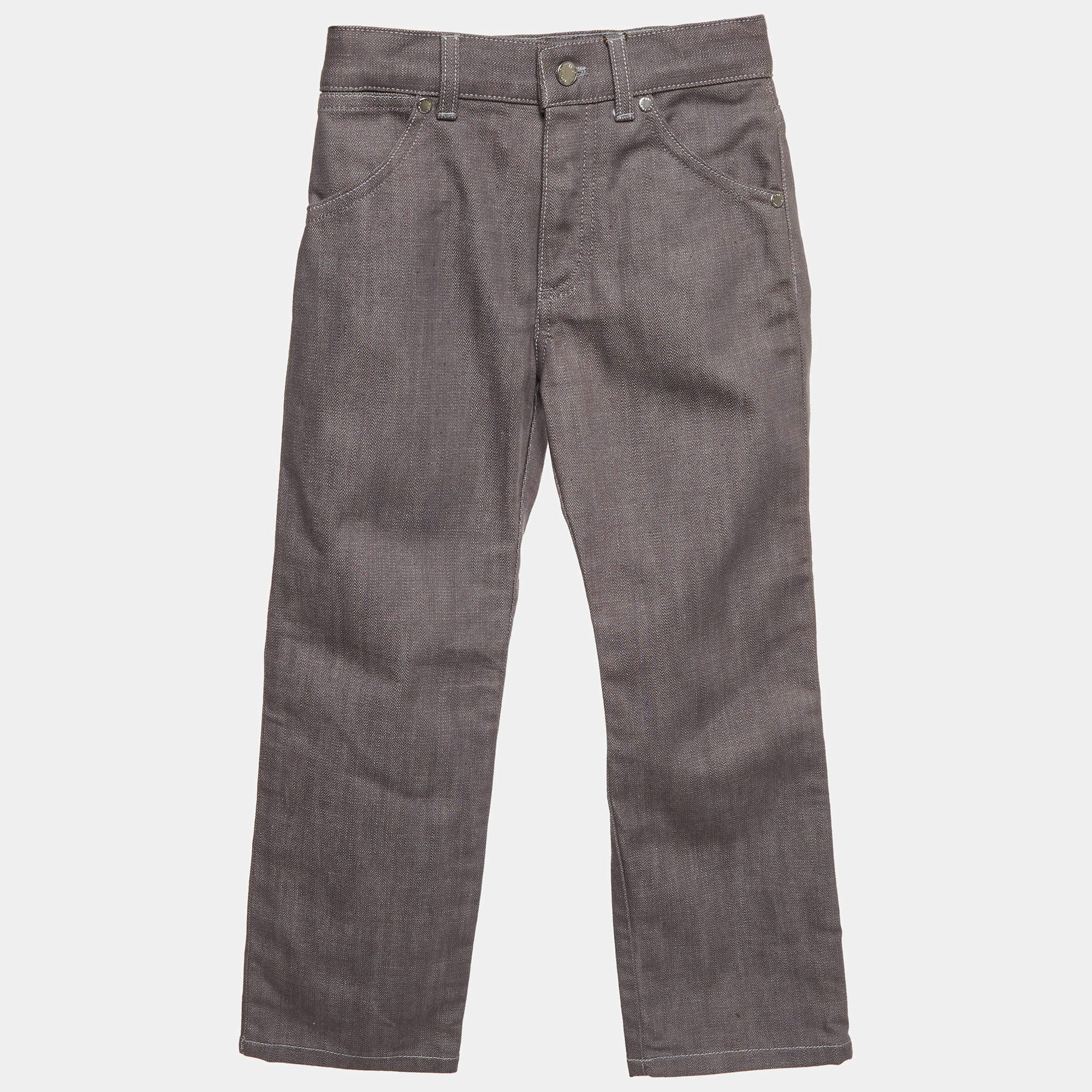 مملوكة مسبقًا جينز سكيني دنيم رمادي لويس فويتون أطفال/محيط الخصر 20 بوصة