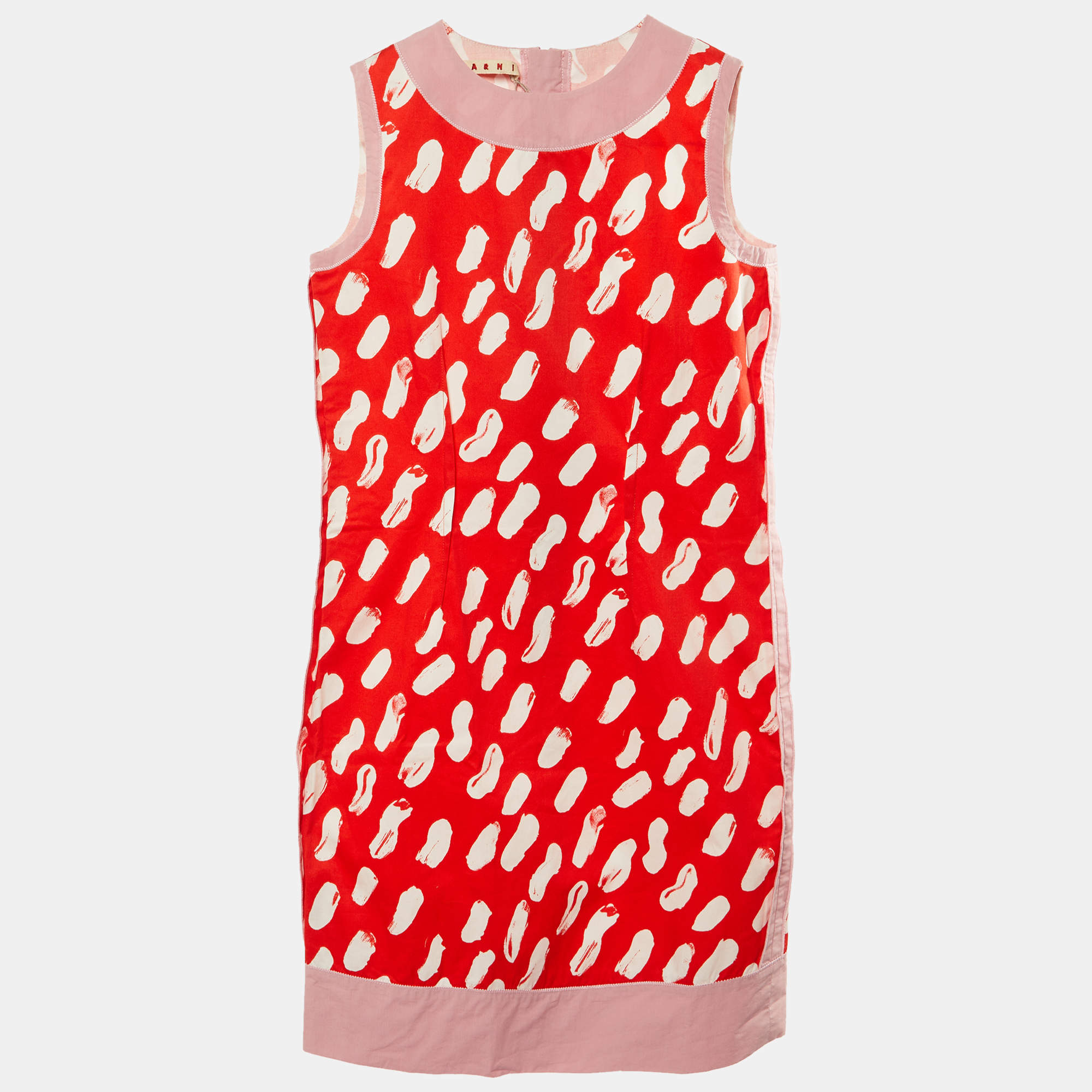 Marni Kids Red Printed Cotton Shift Dress Size 10 Yrs