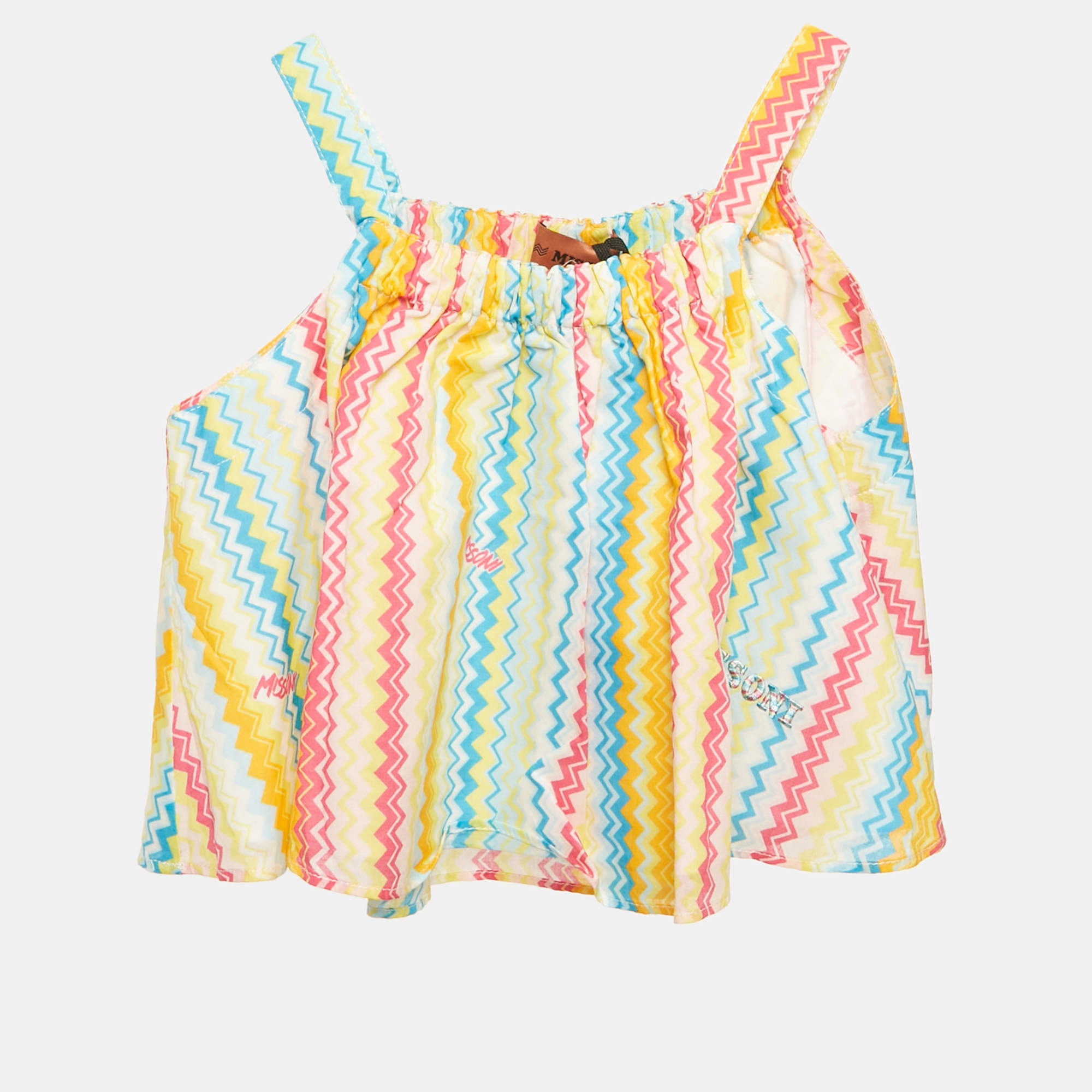 Pre Owned بلوزة ميزوني نقش متعرج متعدد الألوان قطن 6 سنوات
