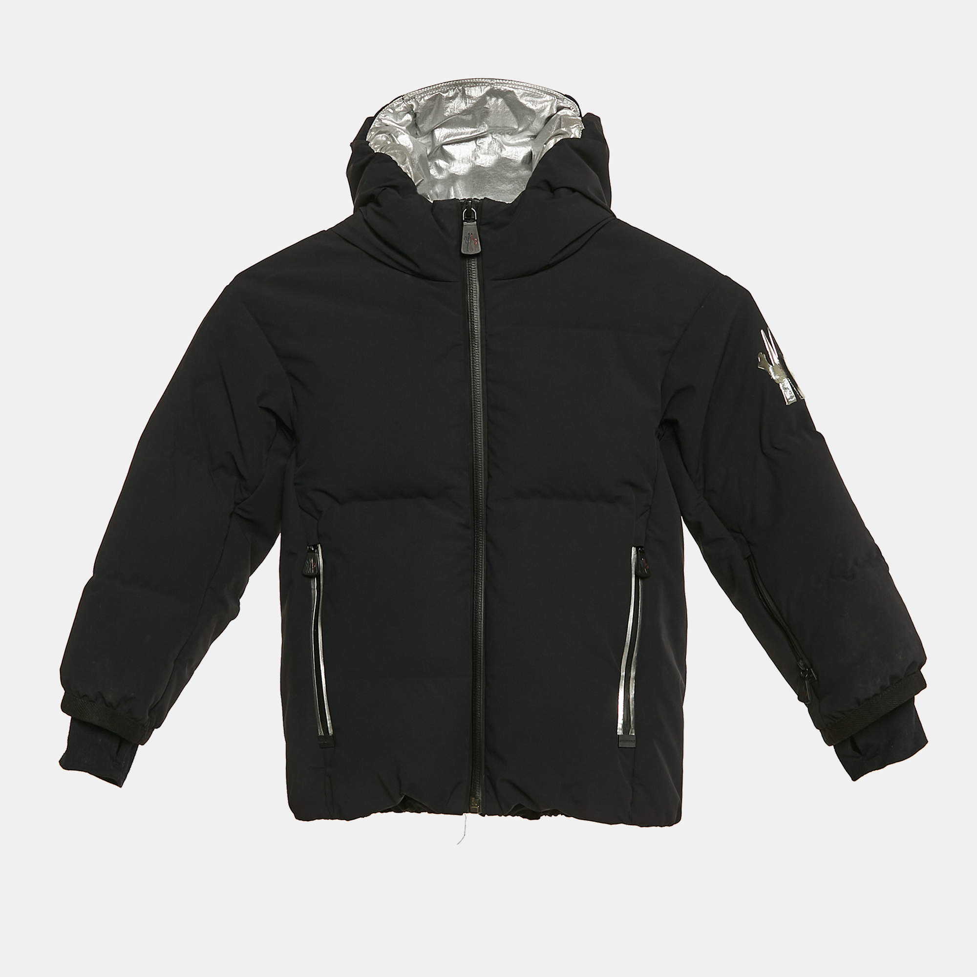 Moncler Grenoble Kids Black Nylon Zip-Up Puffer Jacket 4 Yrs