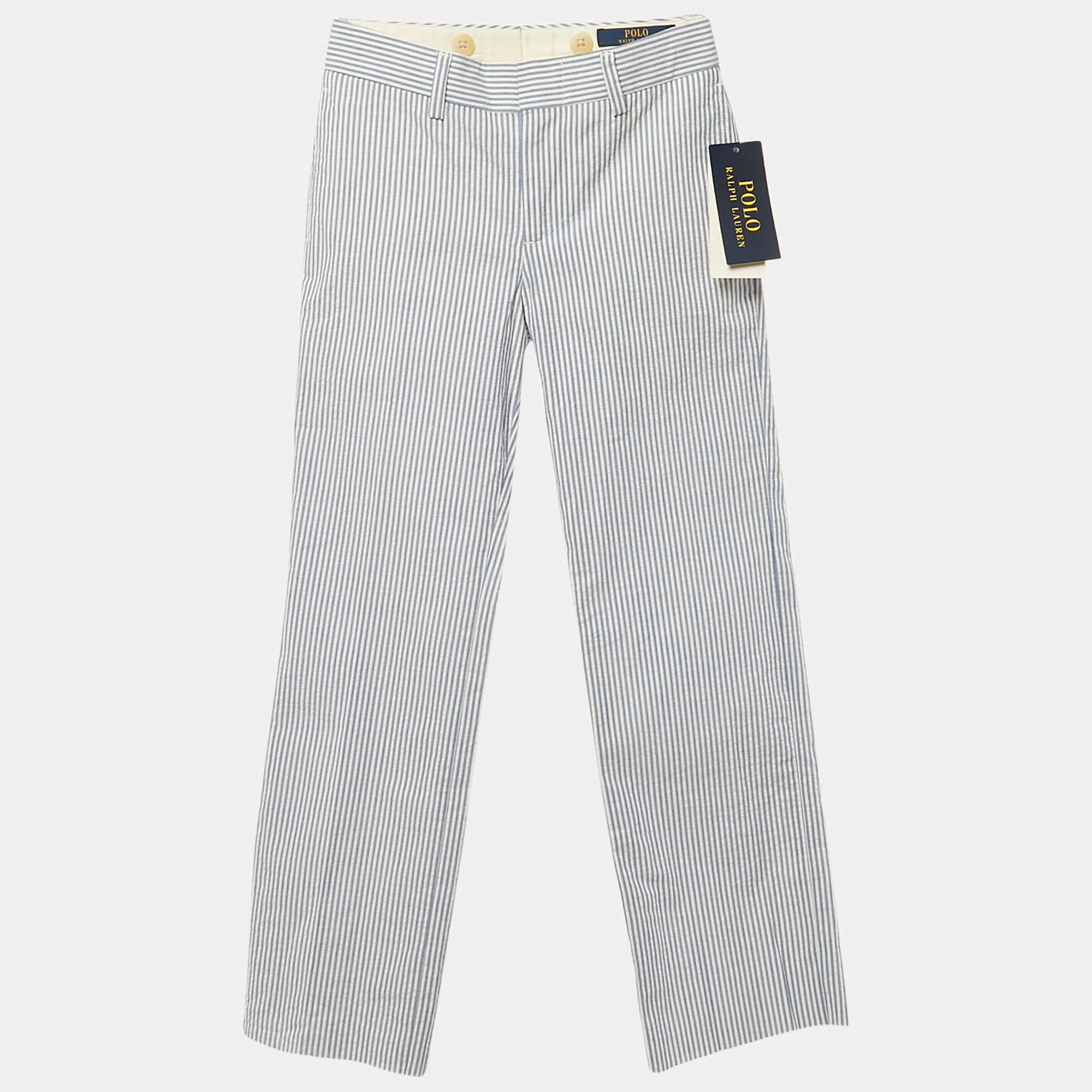 Polo Ralph Lauren Kids Blue Stripe Cotton Trousers 5 Yrs