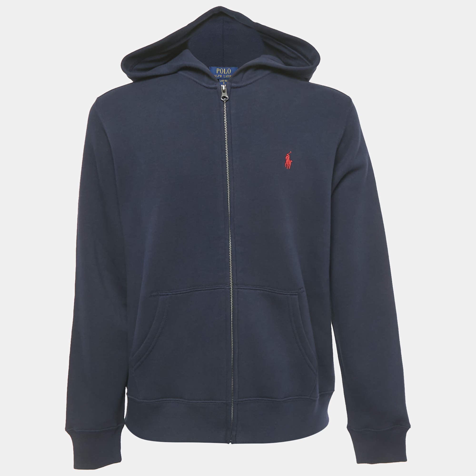 مملوكة مسبقًا Polo Ralph Lauren Navy Blue Cotton Hooded Jacket L/14-16Yrs
