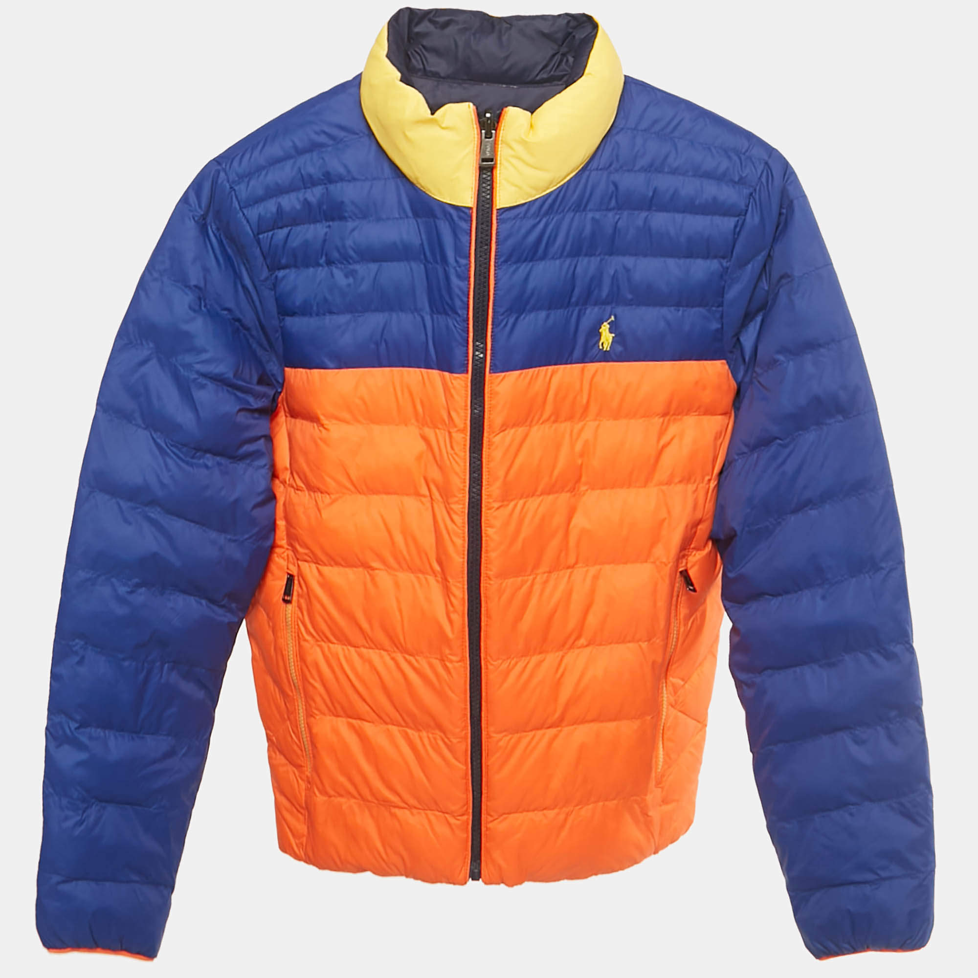 Pre Owned Polo Ralph Lauren Boys Colorblocked Reversible Puffer Jackets L/14-16Yrs