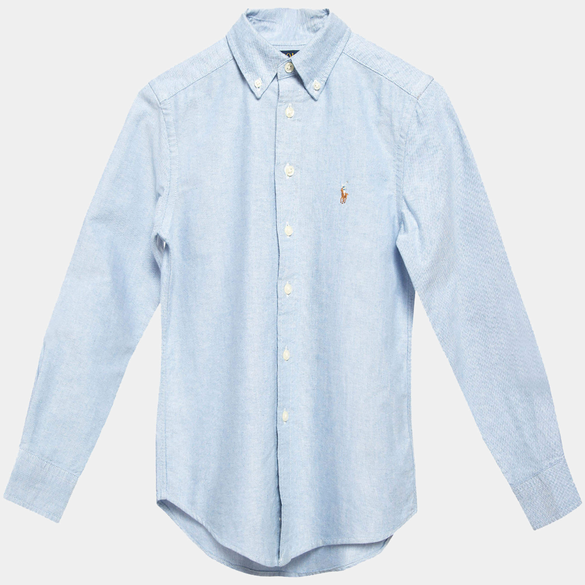 Polo Ralph Lauren Blue Cotton Button Front Shirt 8Yrs
