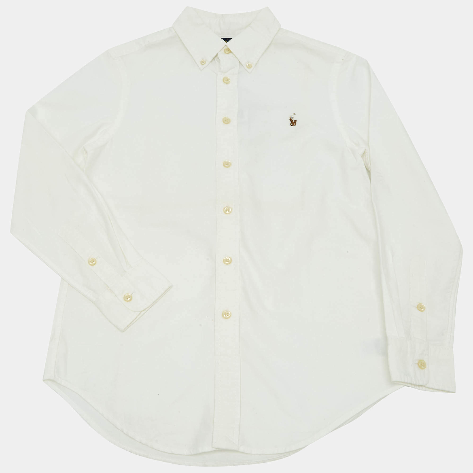 Pre Owned Ralph Lauren Kids White Cotton Shirt 12 Yrs