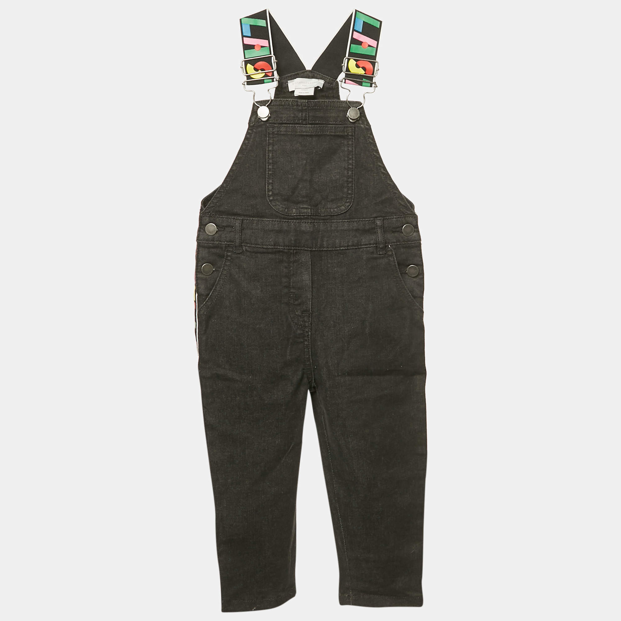 Pre Owned Stella McCartney Kids Black Denim Jumpsuit 3 Yrs
