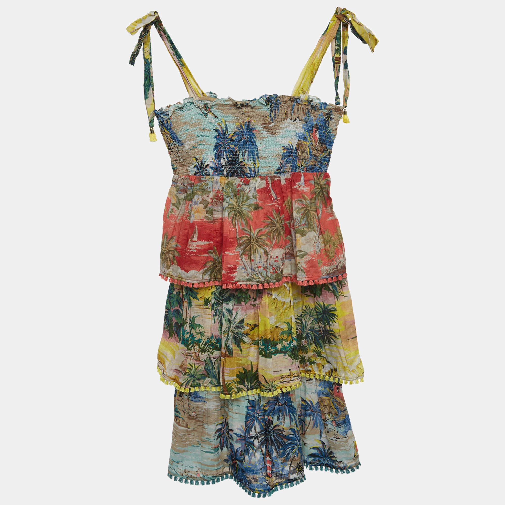 Zimmermann Multicolor Printed Cotton Tiered Dress (10 Yrs)