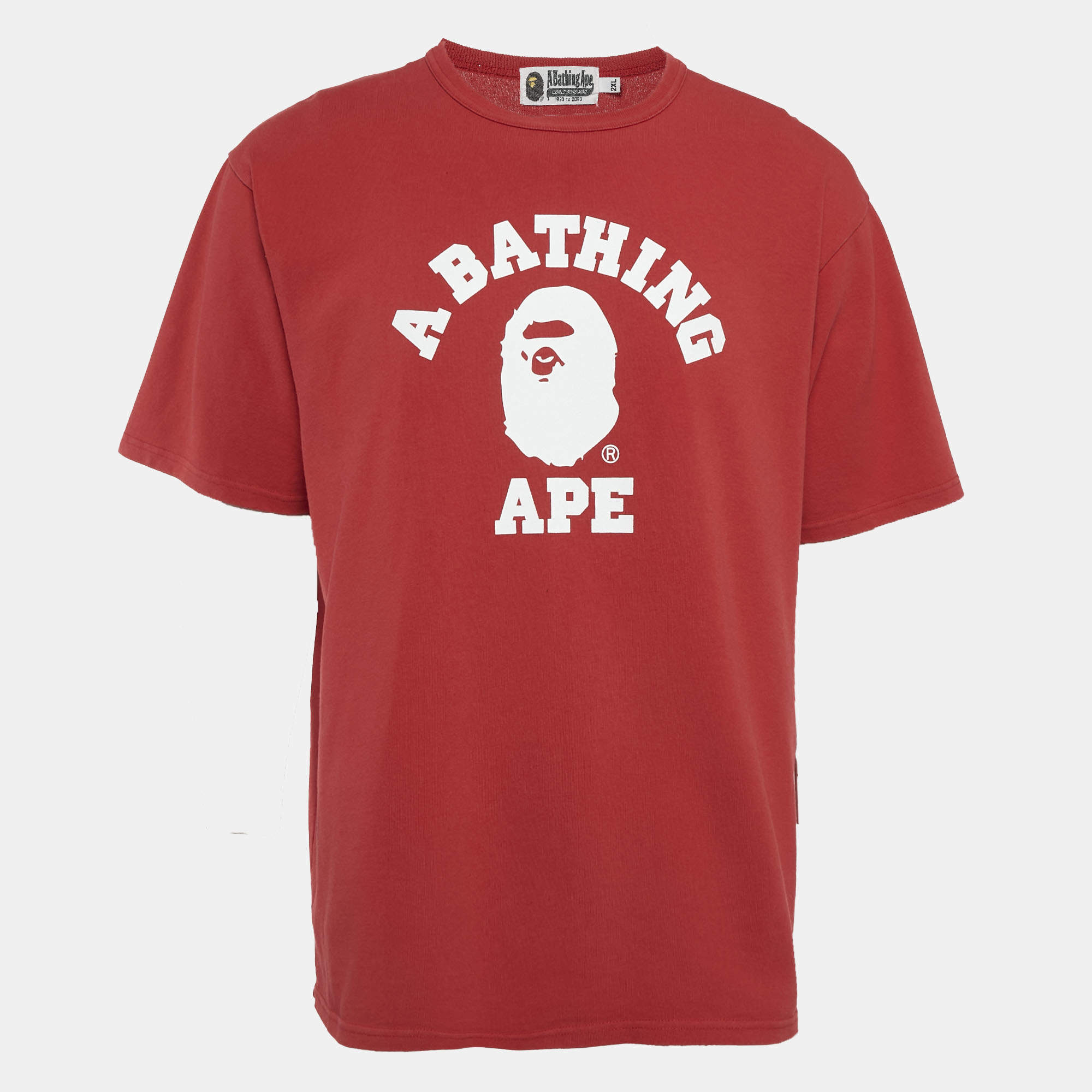 A Bathing Ape Grey Shark Print Cotton Crew Neck Long Sleeve