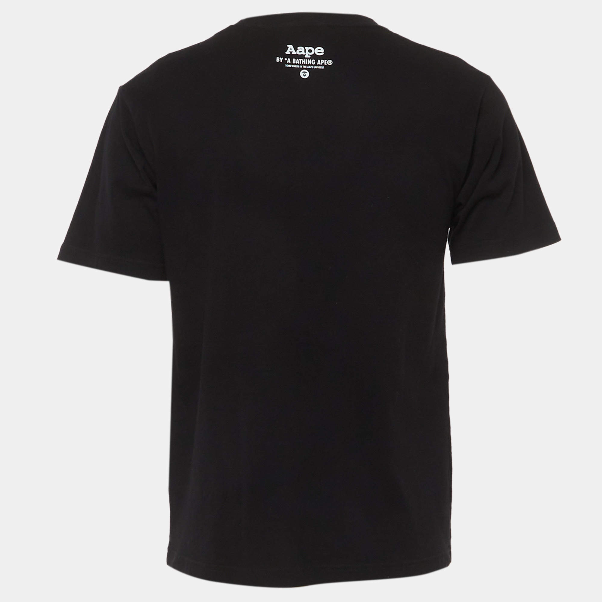 Supreme Black Cotton Logo Printed Crew Neck T-Shirt L Supreme | TLC