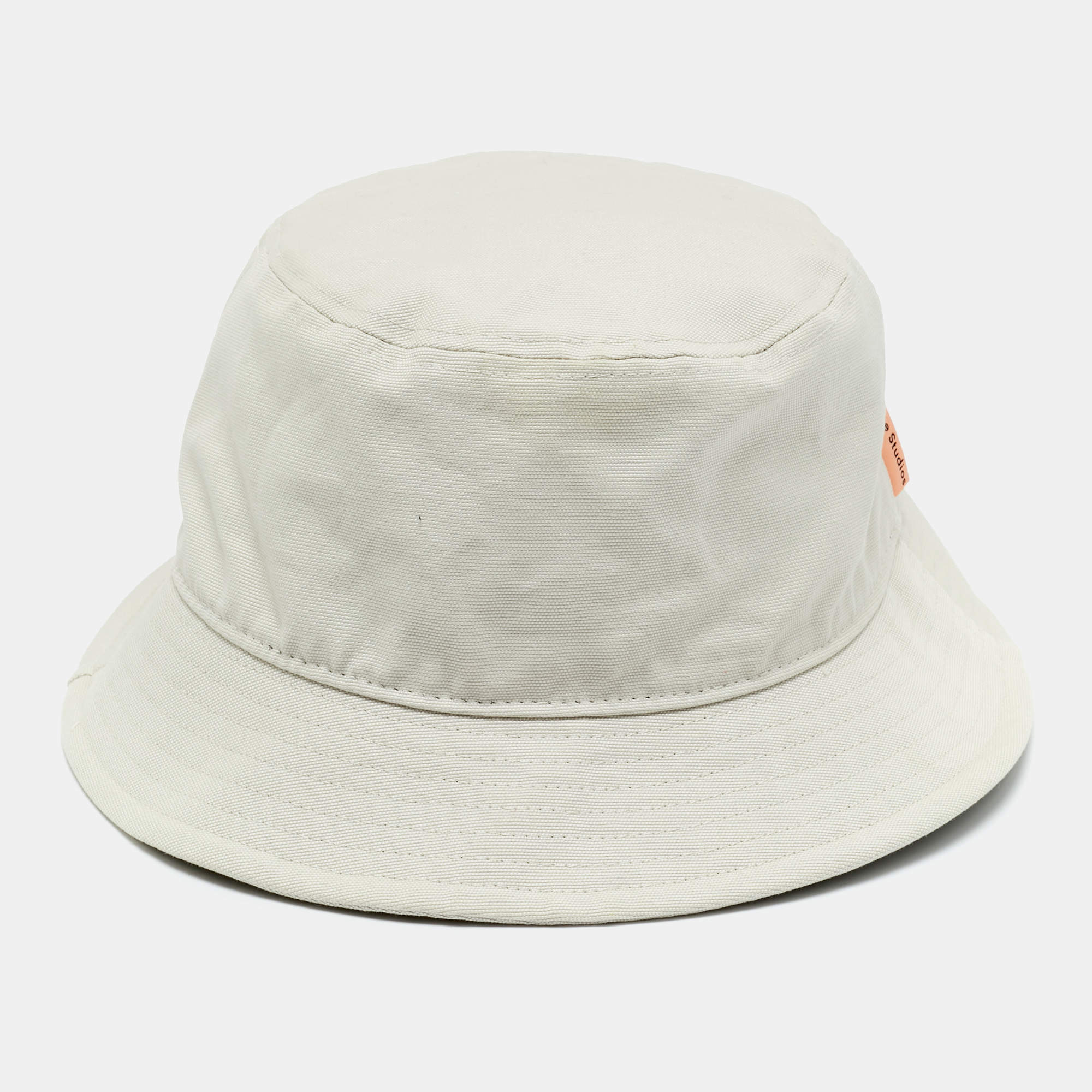 Pre Owned Acne Studio Beige Bucket Hat Size 59CM