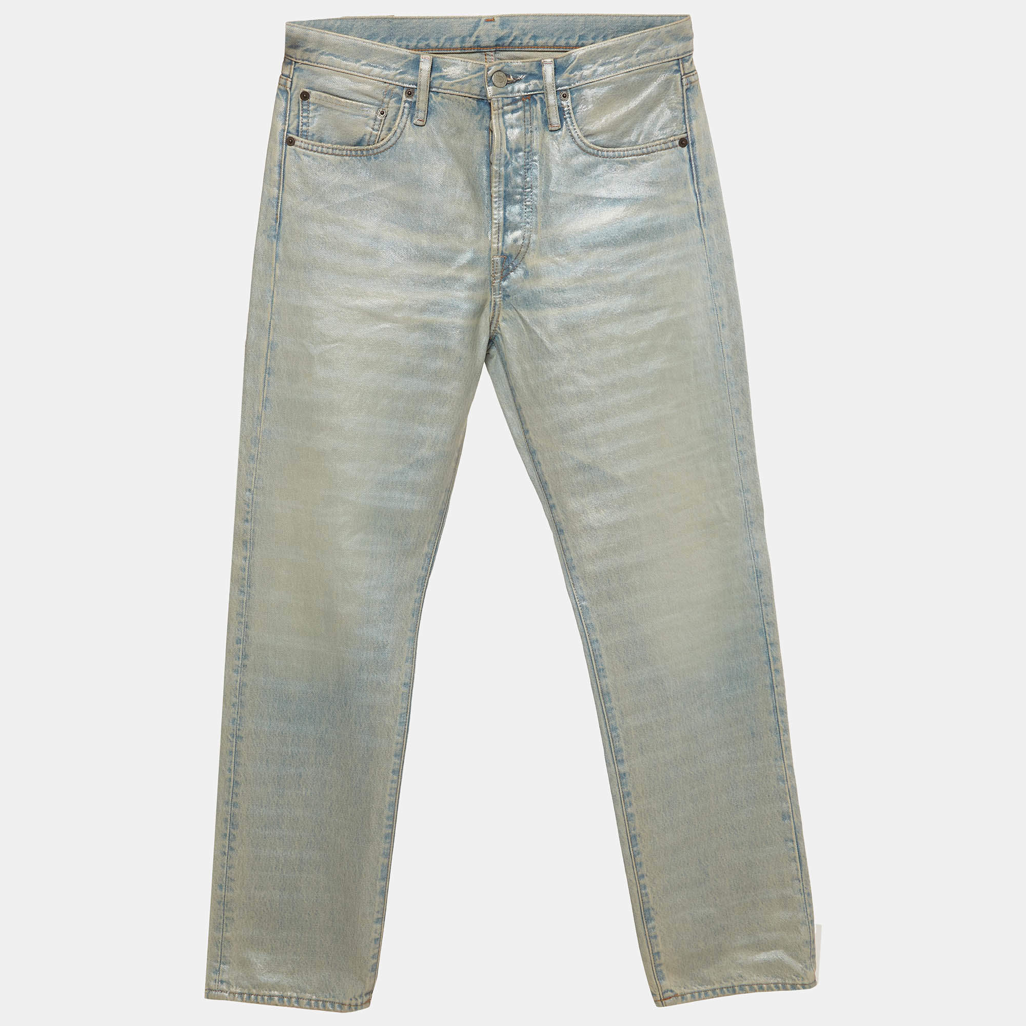 Pre Owned Acne Studios Blue Denim 1996 Regular Fit Jeans M/ Waist 32"