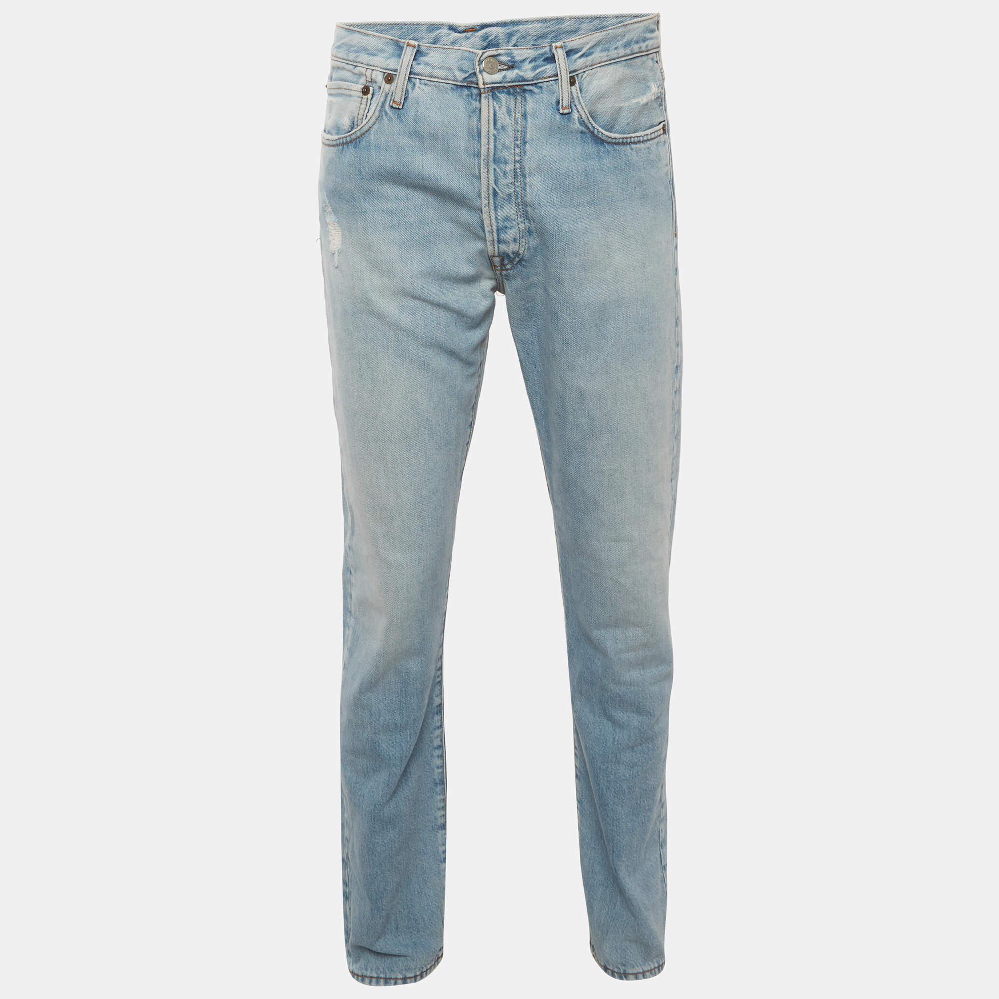 مملوكة مسبقًا Acne Studios Blue Denim Regular Fit Jeans L/Waist 32"