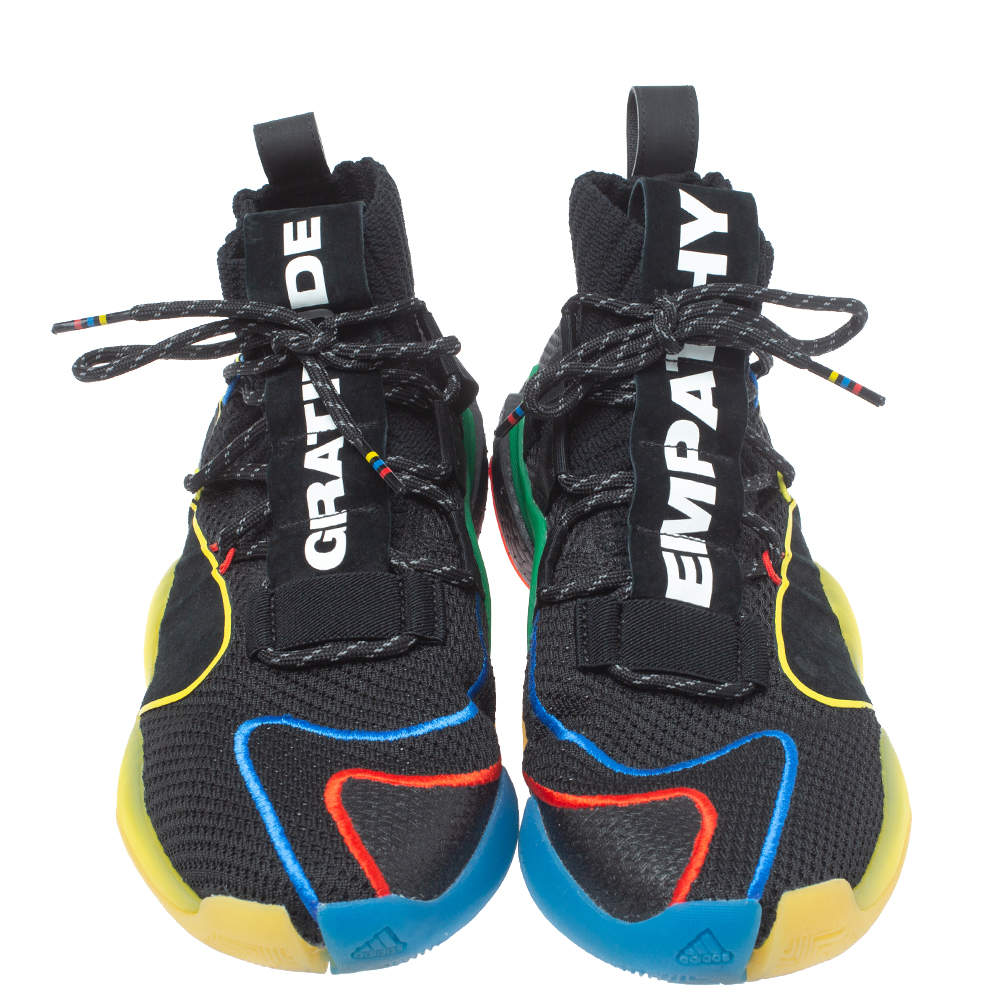 Adidas x Pharrell Williams Crazy Byw Lvl X Multicolor Mesh And Suede  Sneakers Size 45.5 Adidas