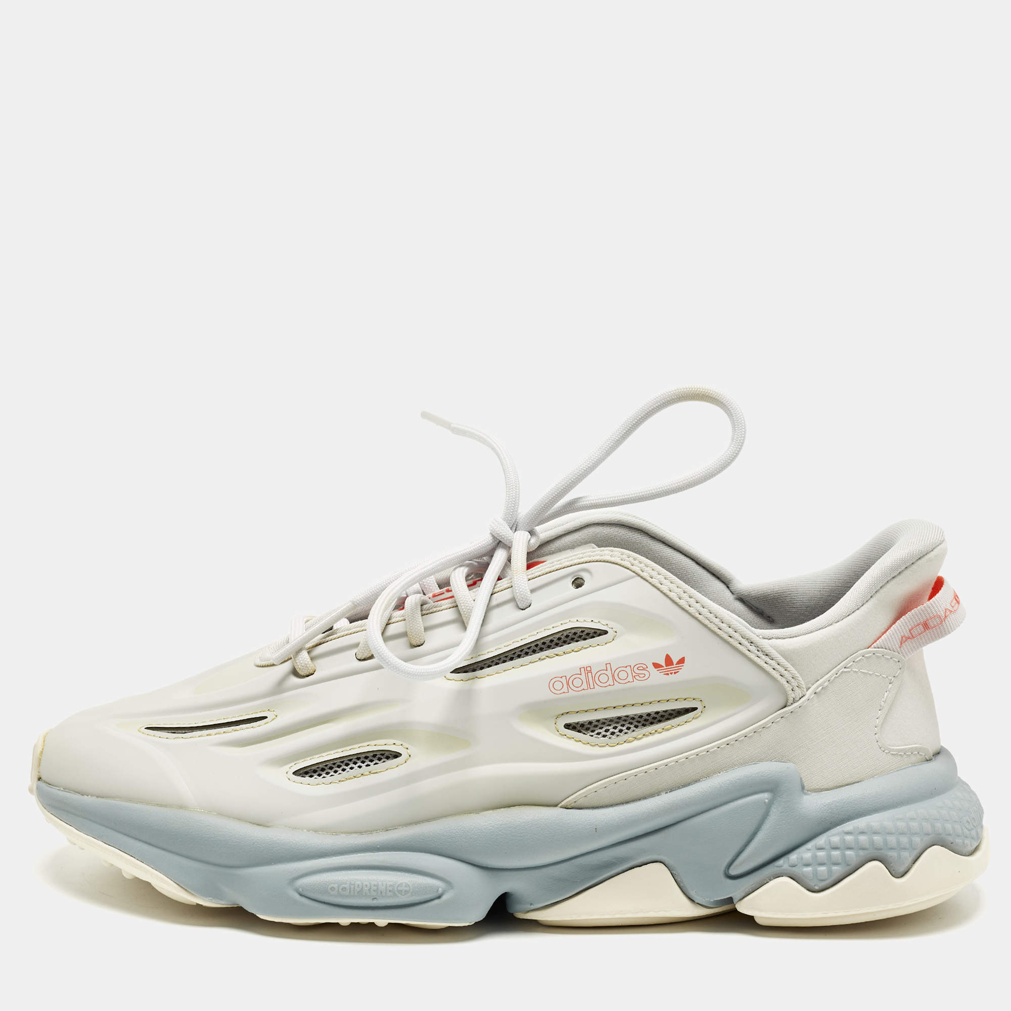 Pre Owned Adidas Size 41.5 Grey Synthetic Leather Ozweego Celox Dash Lace Up Sneakers