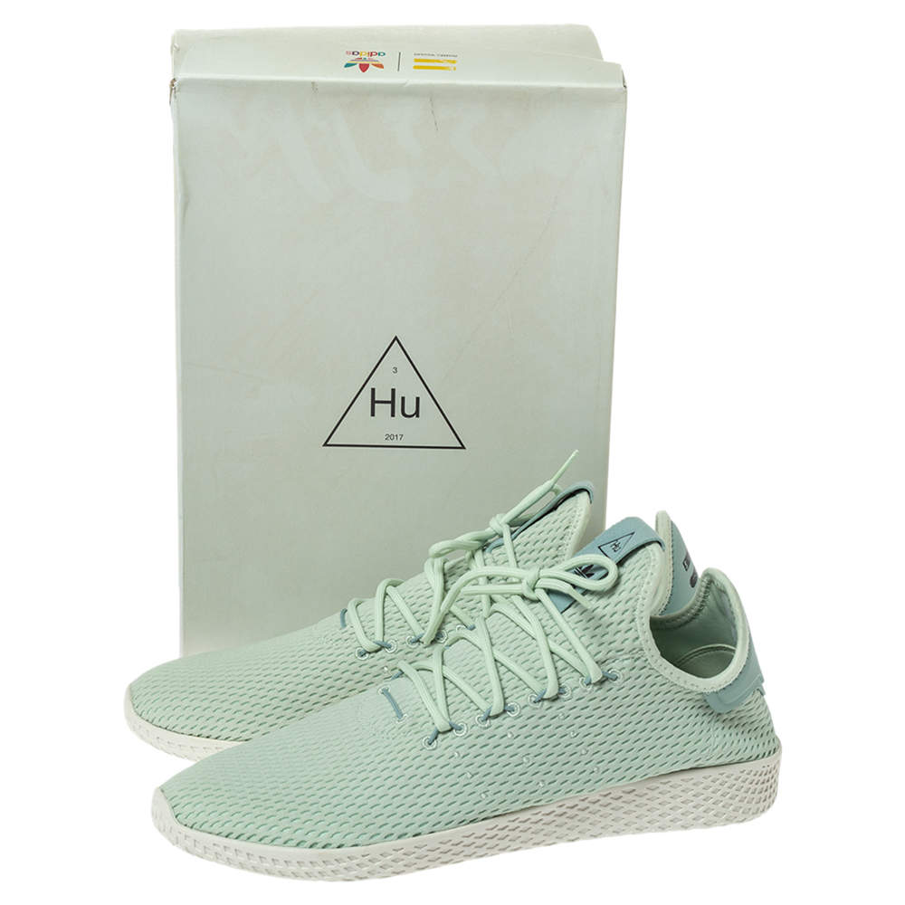 Pharrell Williams x Adidas Mint Green Cotton Knit PW Tennis Hu Sneakers  Size 46 Adidas | The Luxury Closet