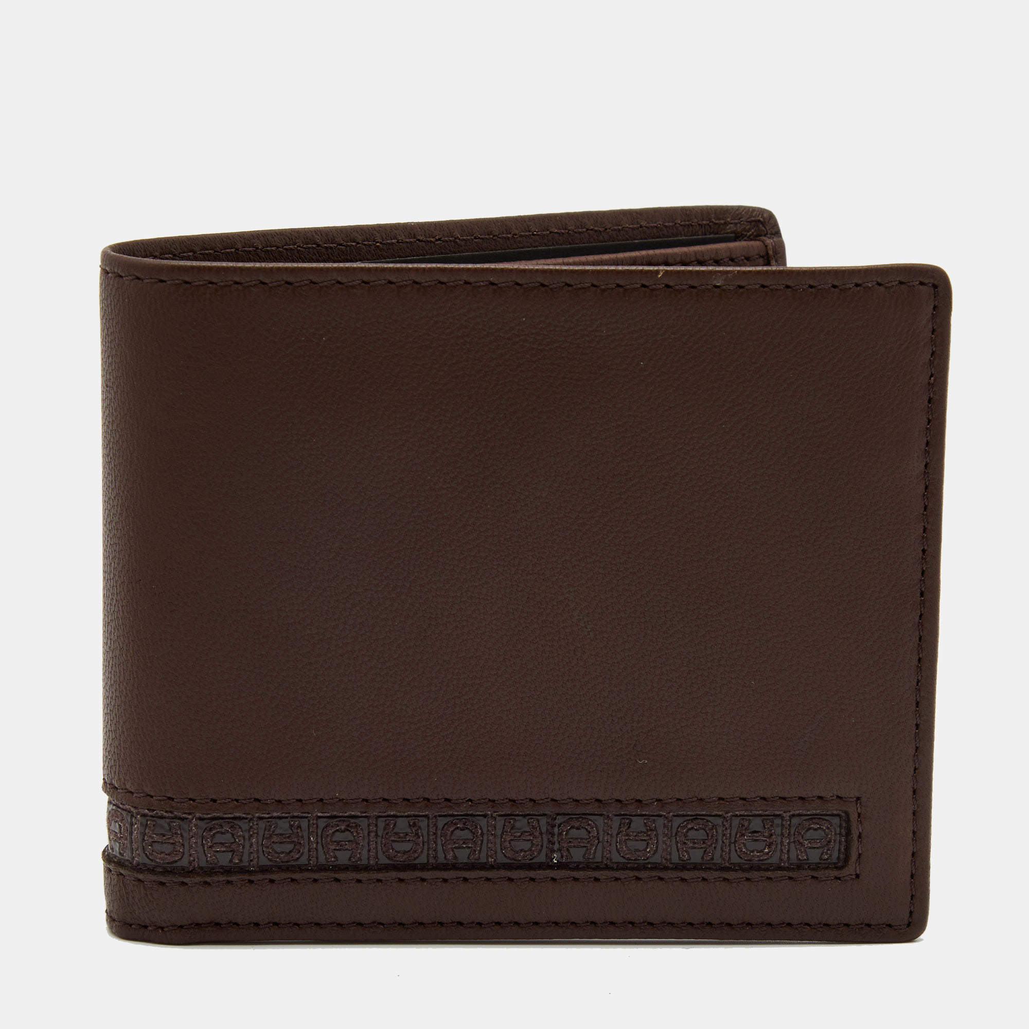 Aigner Brown Leather Bifold Wallet