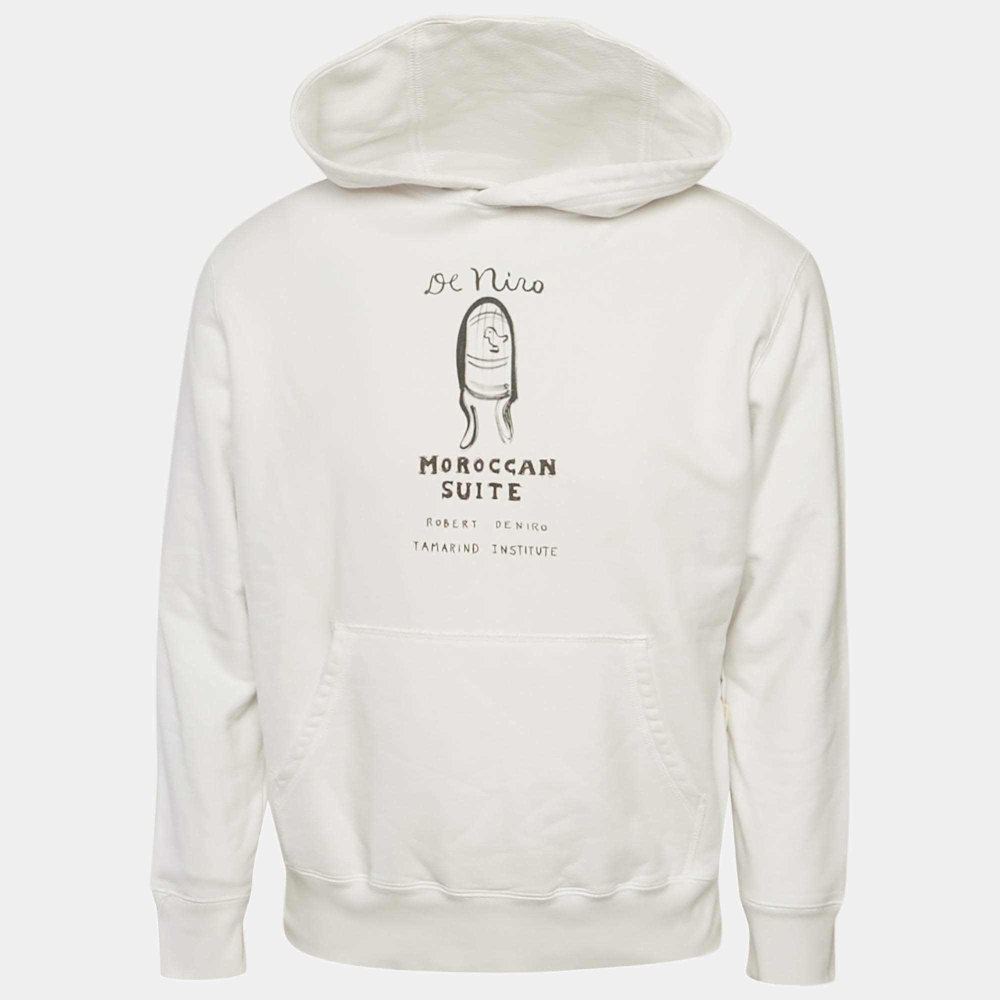 مملوكة مسبقًا Aimé Leon Dore x Robert De Niro Sr. White Graphic Print Jersey Pullover M