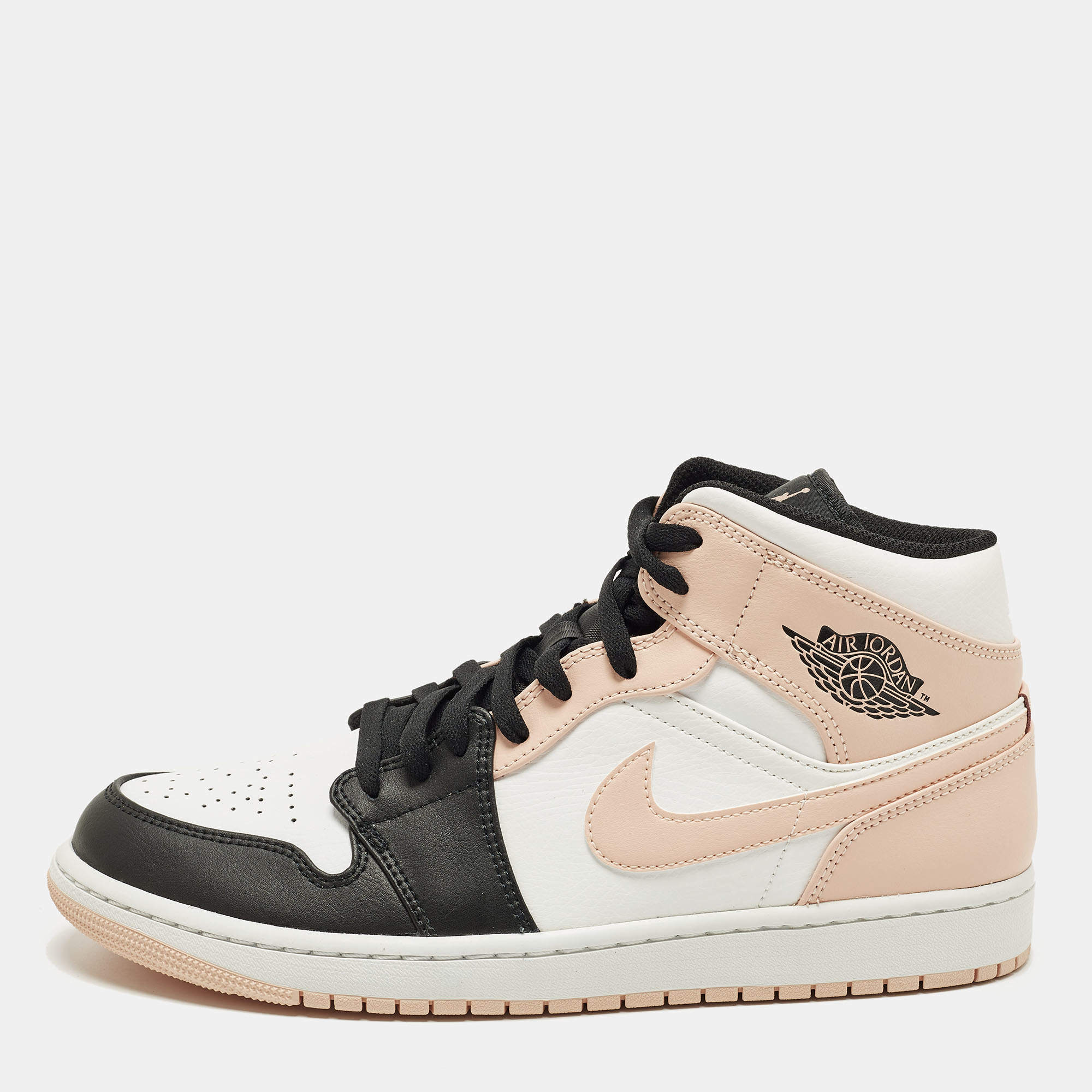 مملوكة مسبقًا حذاء رياضي إير جوردان 1 جوردان ميد آركتيك أورانج/أسود جلد متعدد الألوان بعلو متوسط مقاس 45