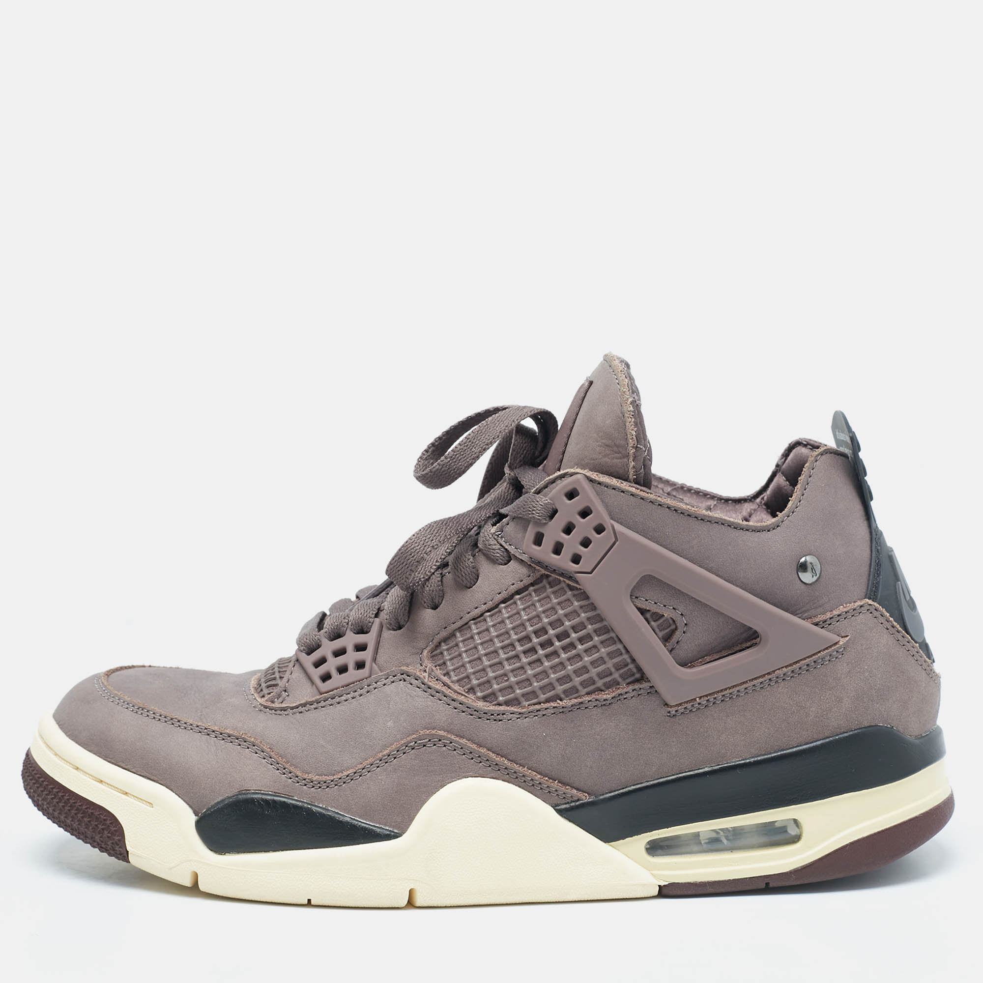 Air Jordans Brown Nubuck Leather Jordan 4 "A Ma Maniére Sneakers Size 44