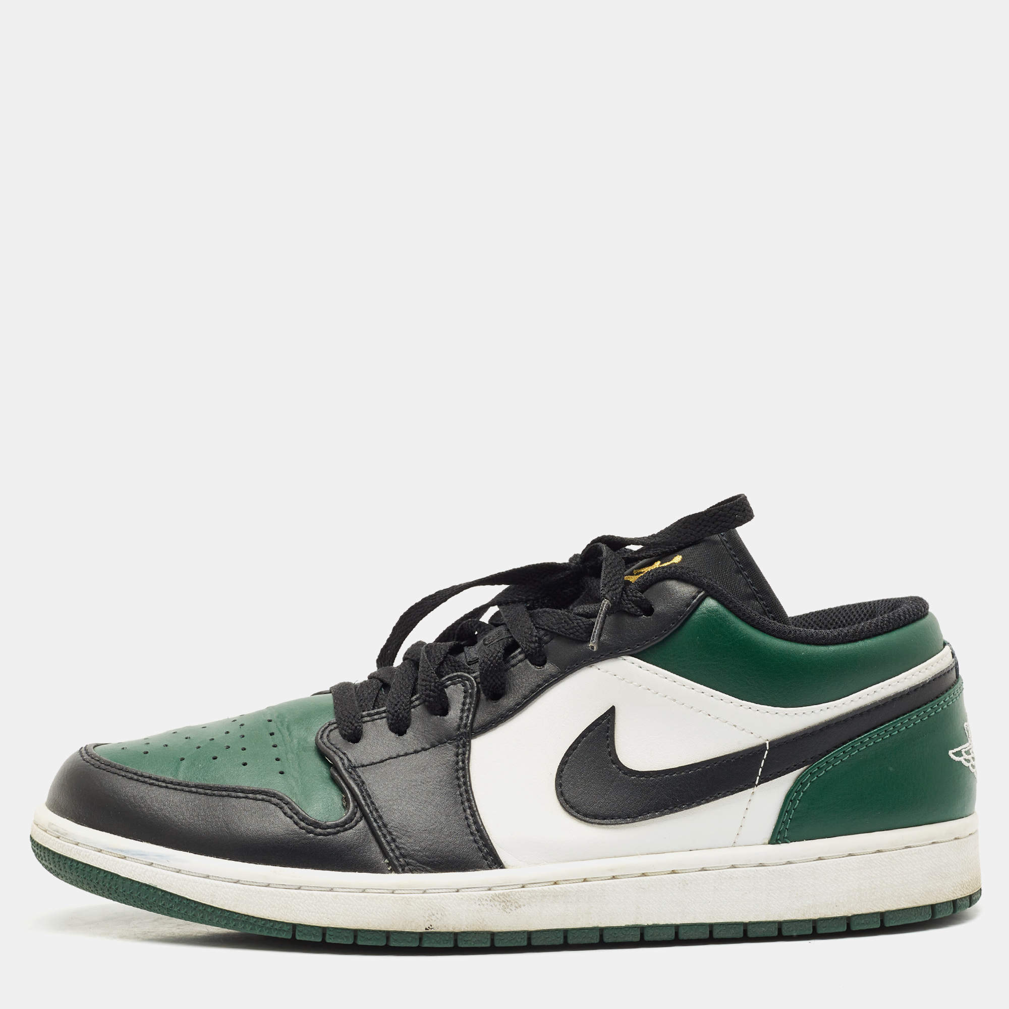 Air Jordans Multicolor Leather Jordan 1 Low Sneakers Size 45
