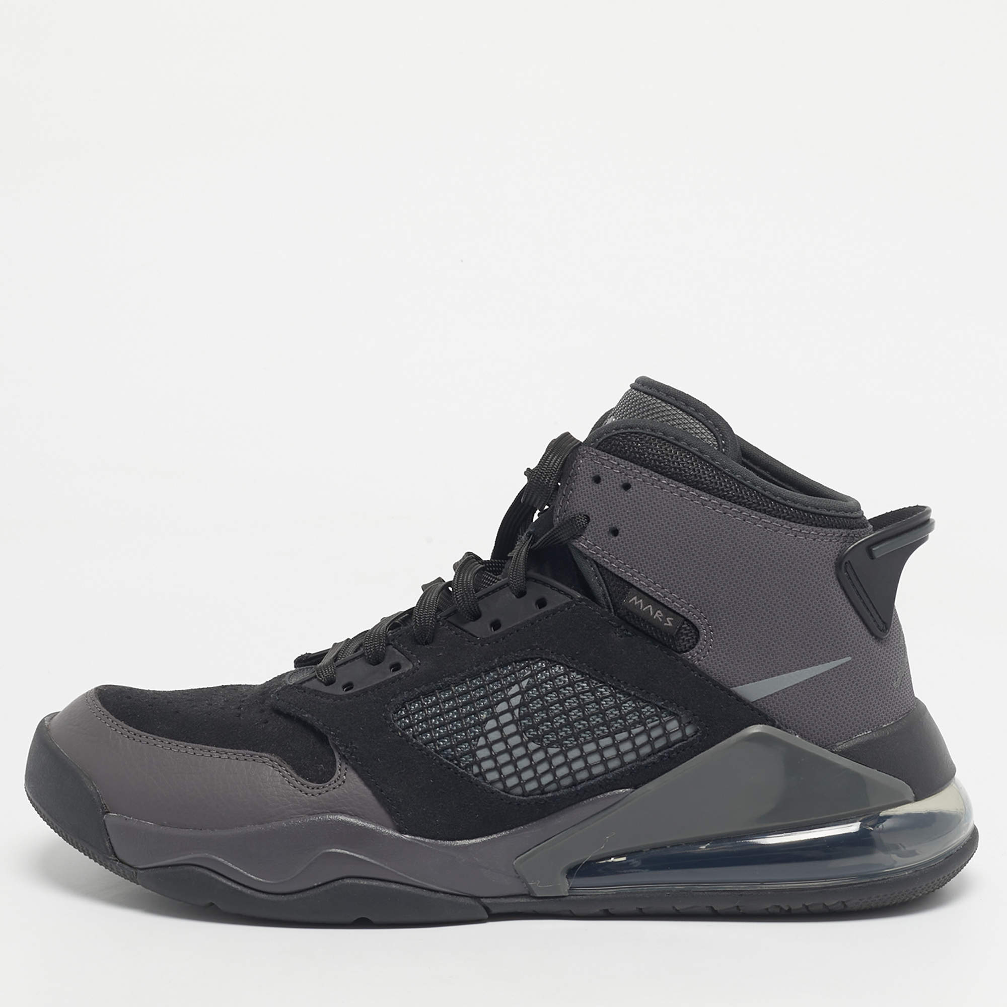 Pre Owned Air Jordans Two tone Coated Canvas and Leather Jordan Son of Mars High Top Sneakers Size 45