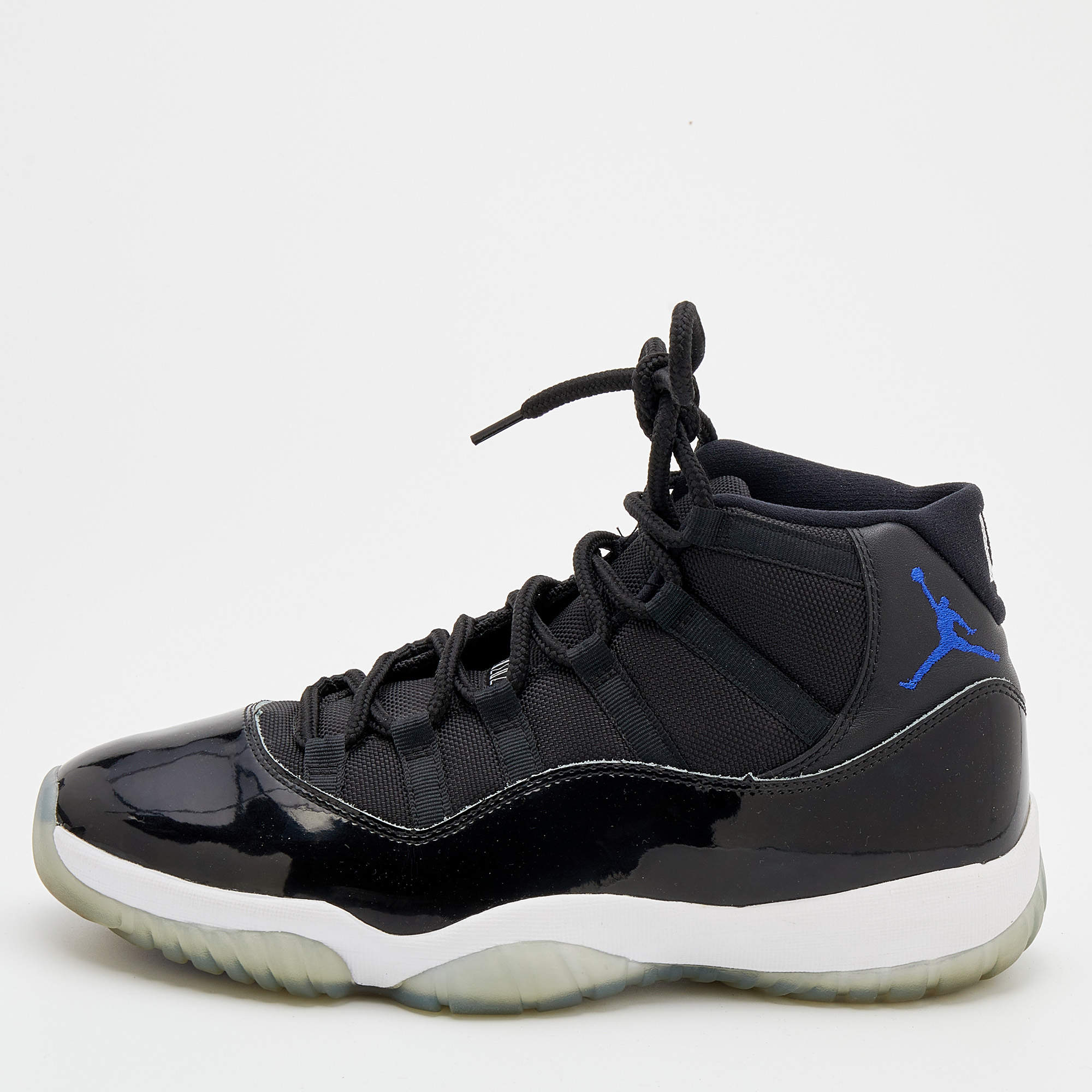 Air Jordan Black Fabric And Patent Leather Jordan 11 Retro Concord Sneakers Size 44