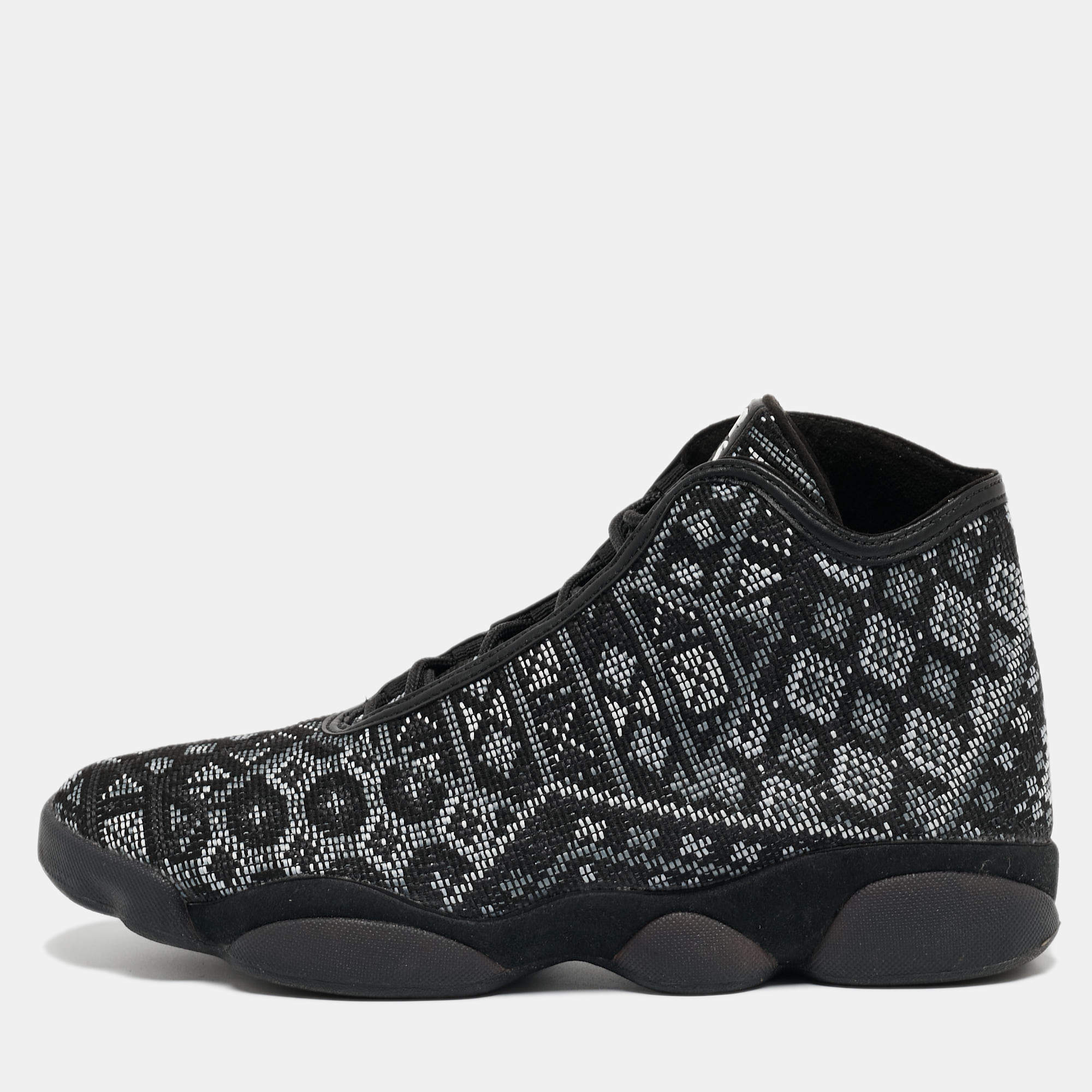 Air Jordan Black Canvas Horison Premuim Psny Sneakers Size 43