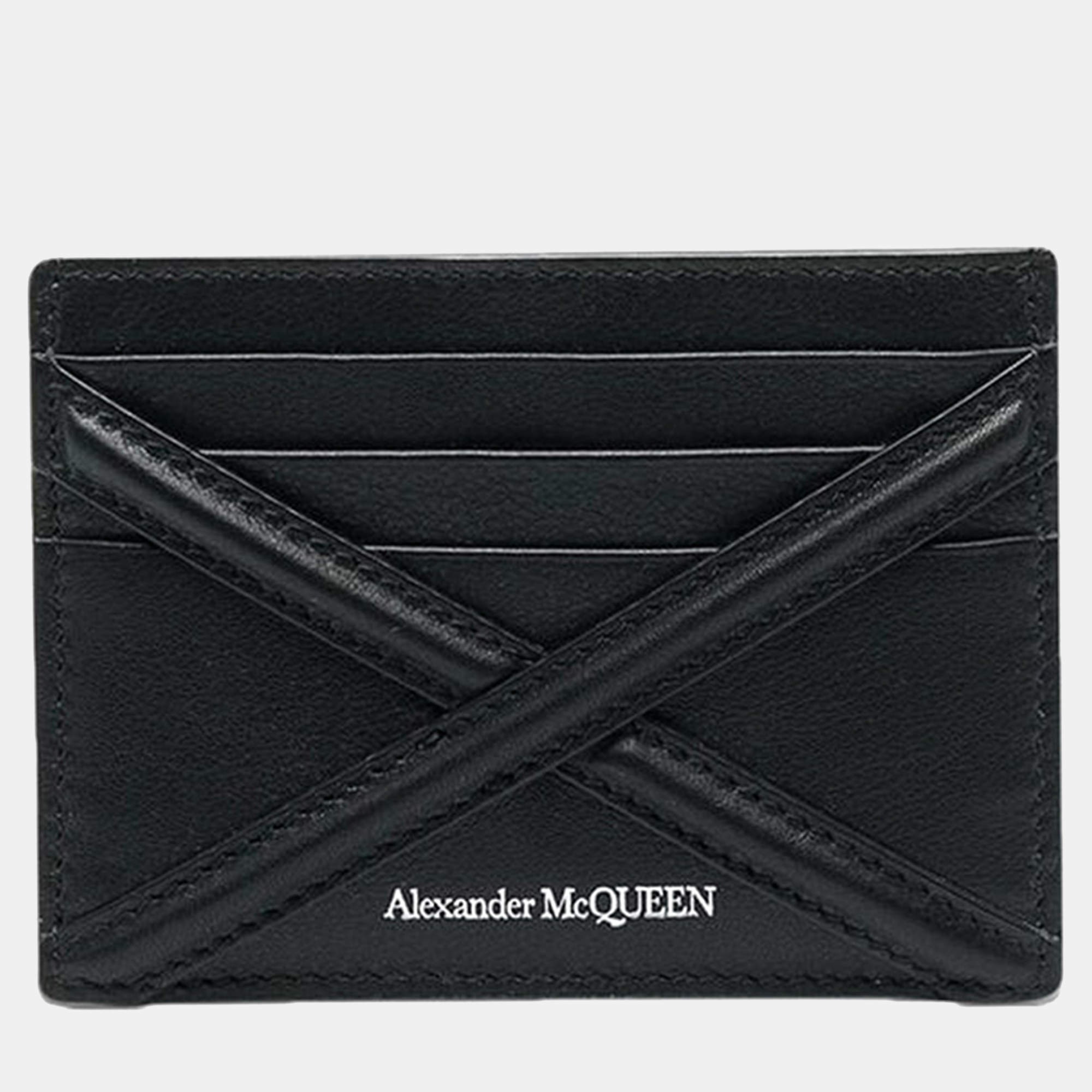 مملوكة مسبقًا Alexander McQueen The Harness Logo Printed Card Holder