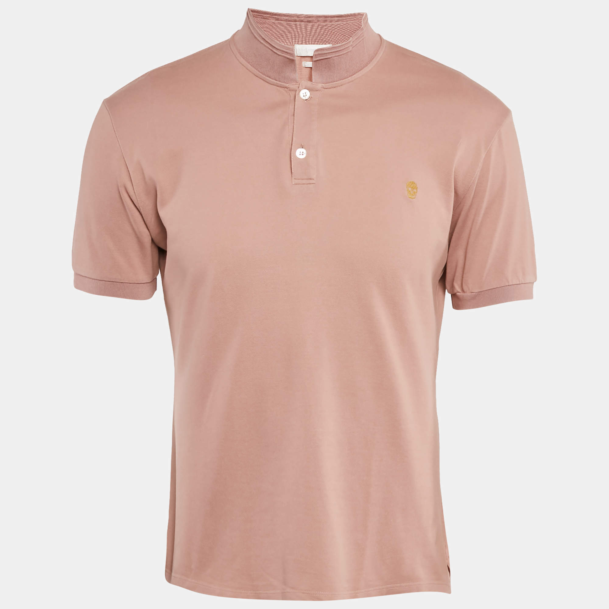 Alexander McQueen Pale Pink Cotton Pique Polo T-Shirt M