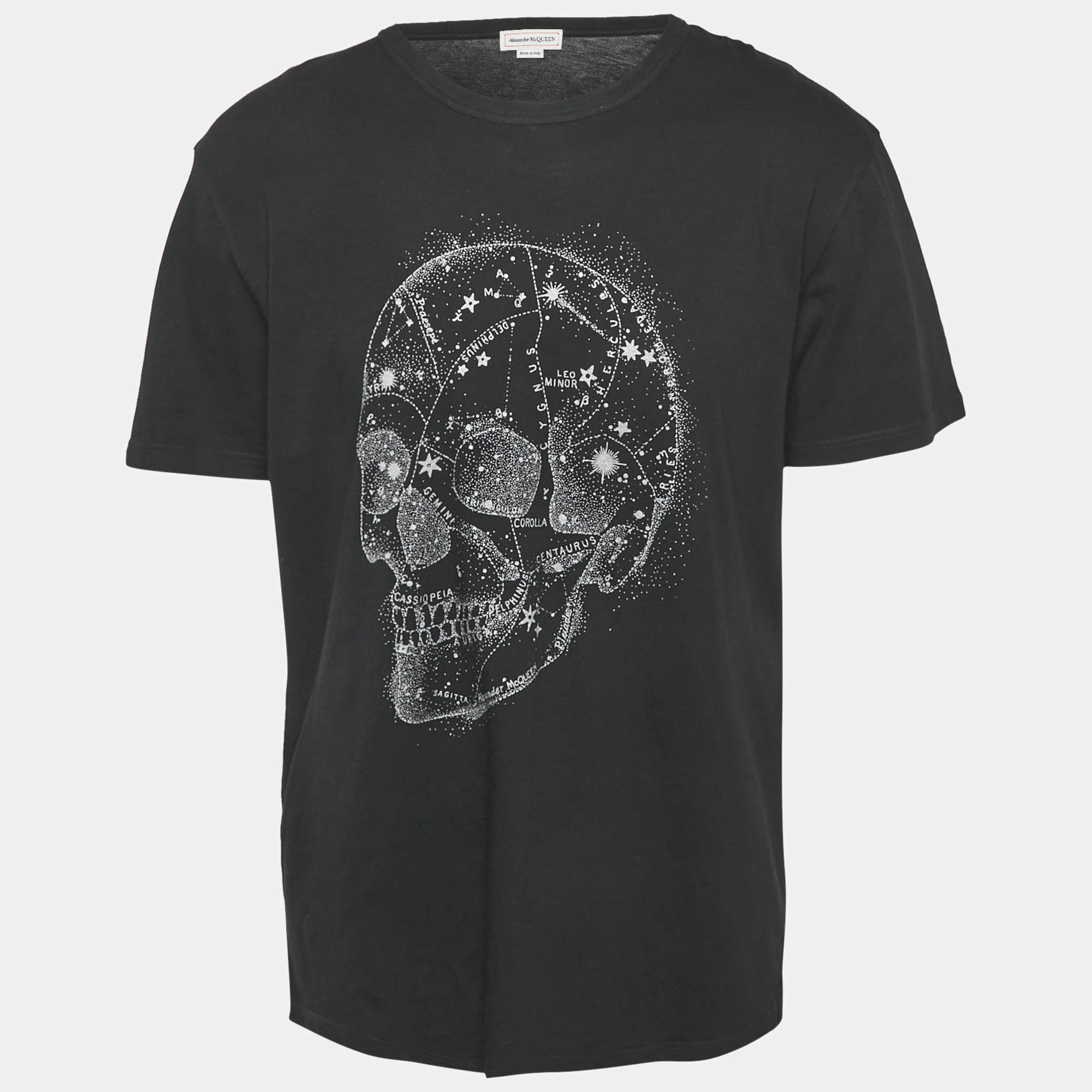 Alexander McQueen Black Skull Print Jersey T-Shirt S