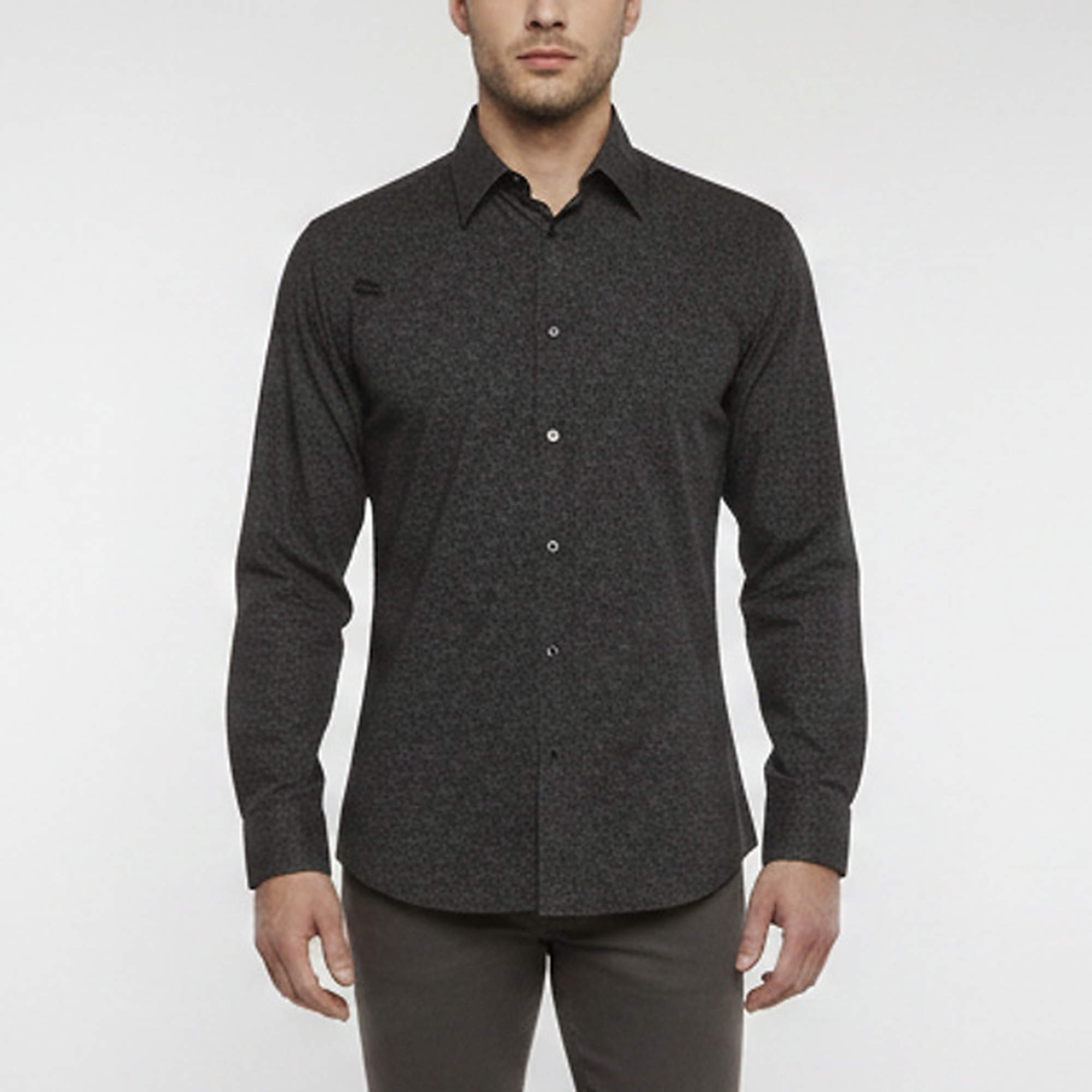 Pre Owned Alexander McQueen Black/White Cotton Harness Detail Long Sleeve Shirt S 