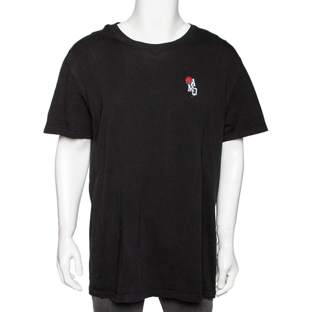 مملوكة مسبقًا Alexander McQueen Black Cotton Short Sleeve T-Shirt L
