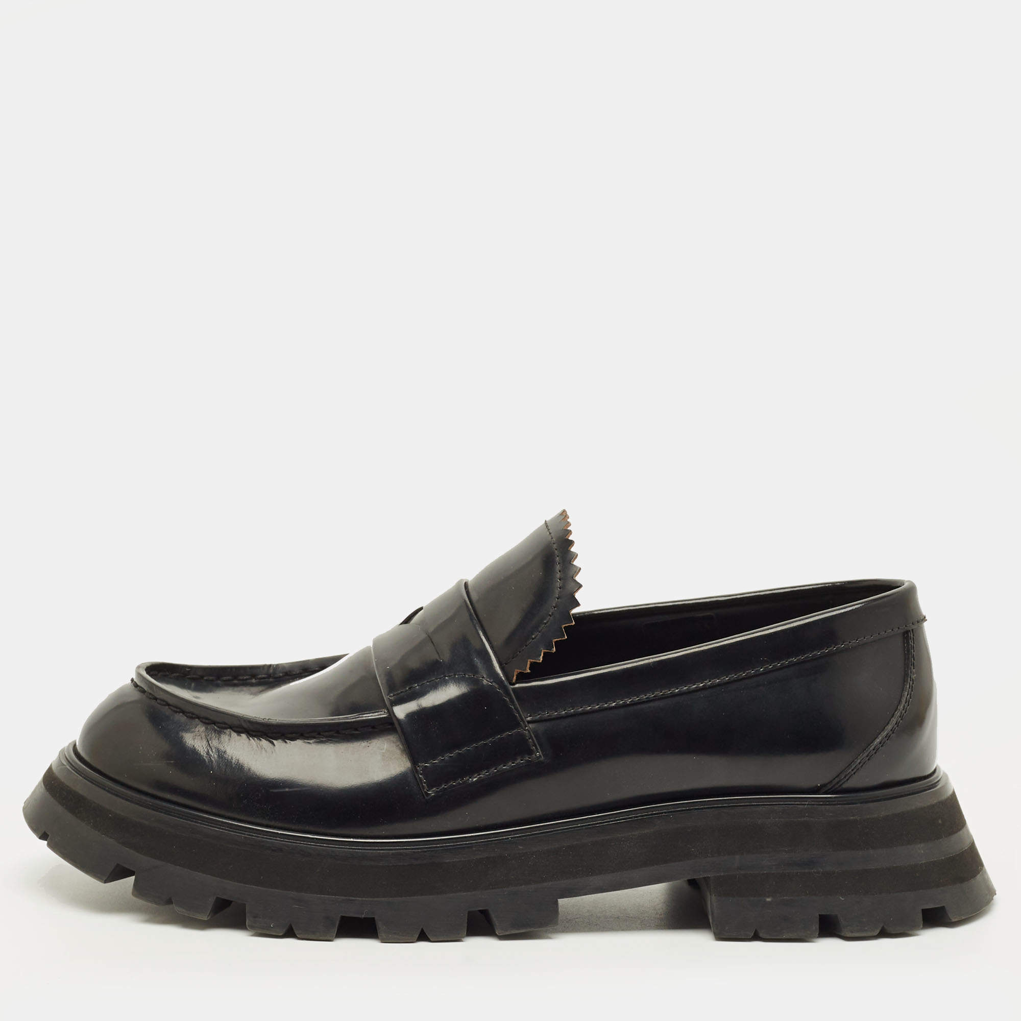 مملوكة مسبقًا Alexander McQueen Wander Size 40 Black Leather Loafers