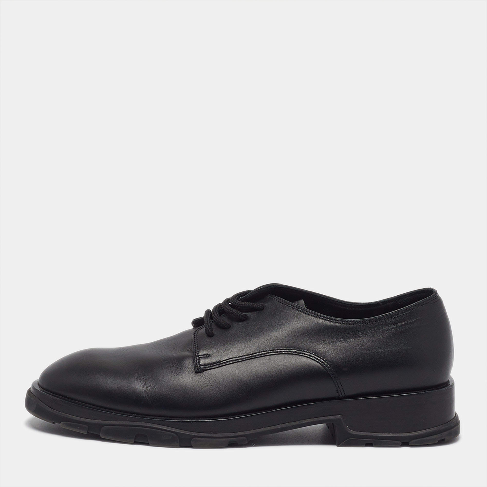 Pre Owned Alexander McQueen Size 43.5 Black Leather Oxfords