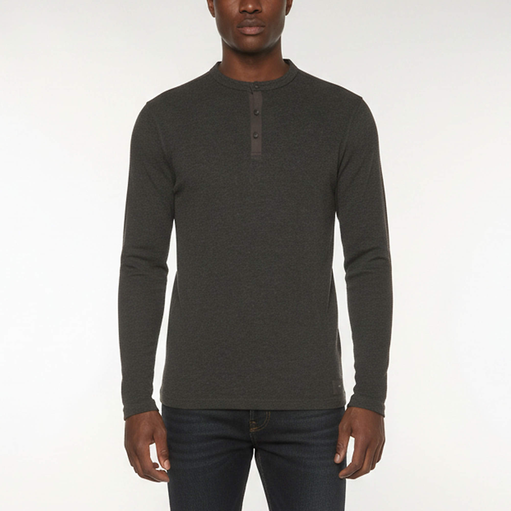Pre Owned All Saints Grey Rib Knit Long Sleeve Kiran Henley T-Shirt S