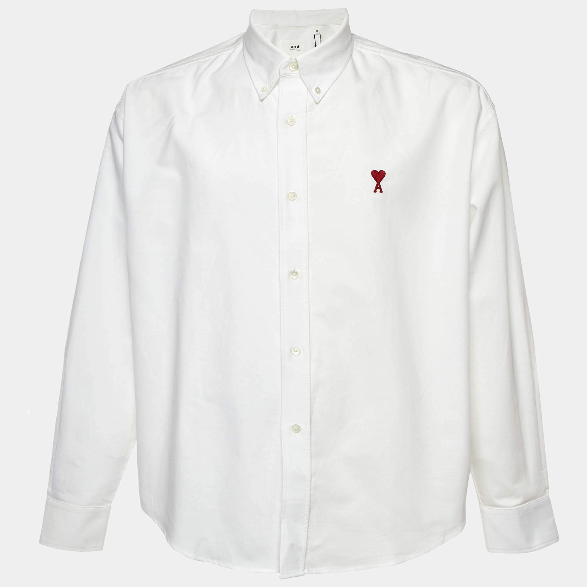 Pre Owned Ami Alexandre Mattiussi White Cotton Long Sleeve Shirt M