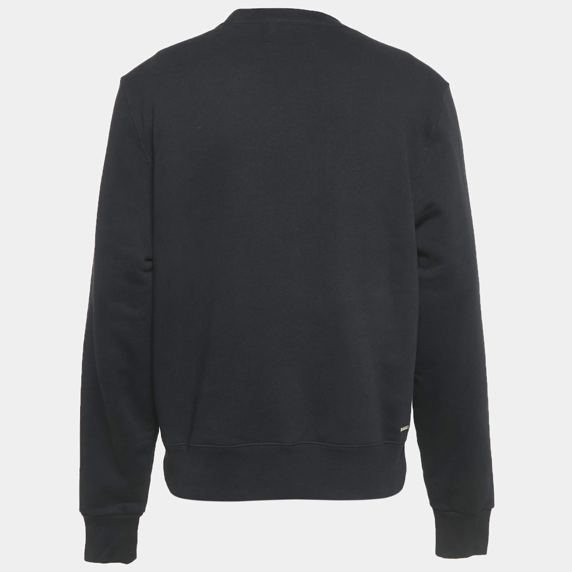 Amiri Black Cotton Knit Round Neck Sweatshirt M Amiri | TLC