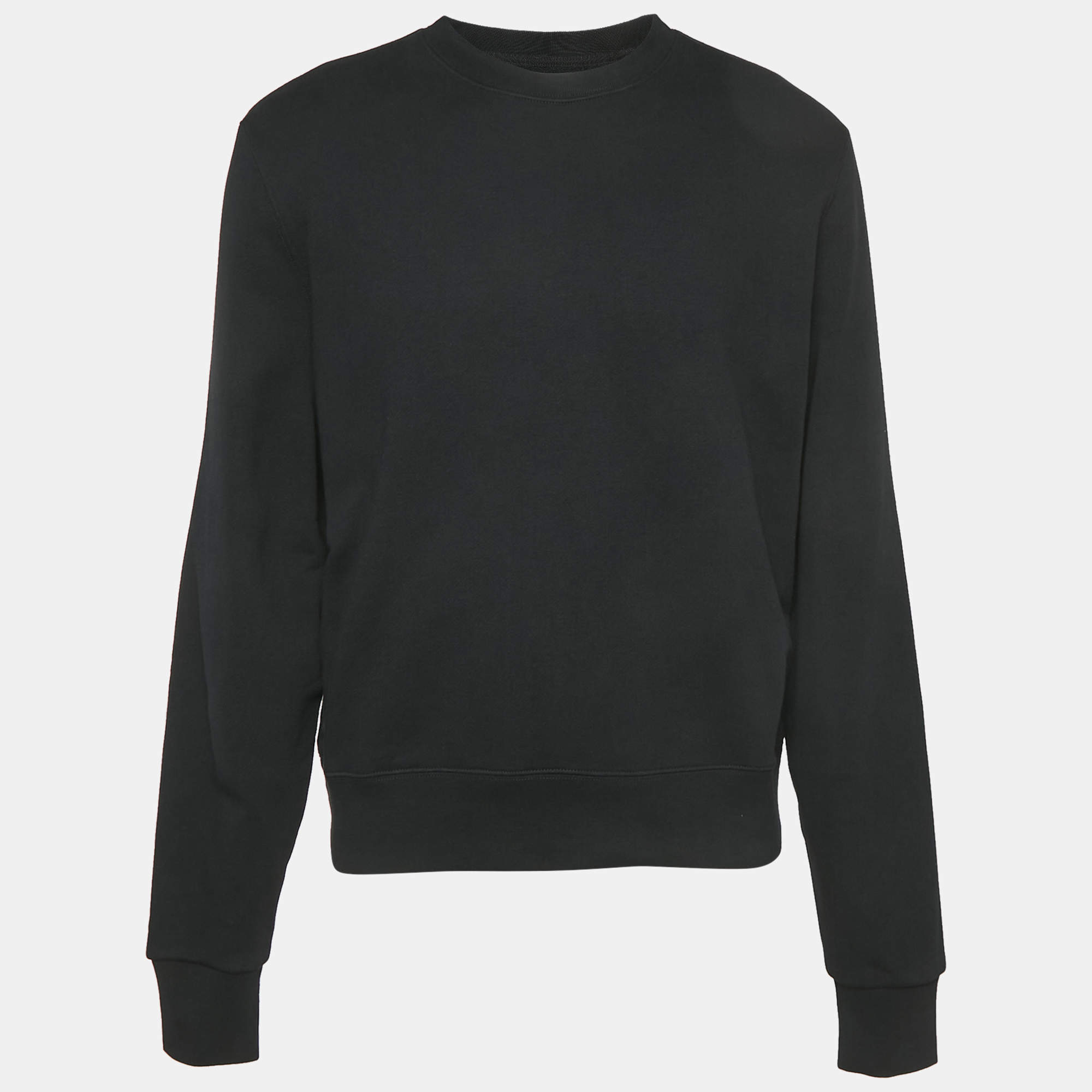 Amiri Black Cotton Knit Round Neck Sweatshirt M