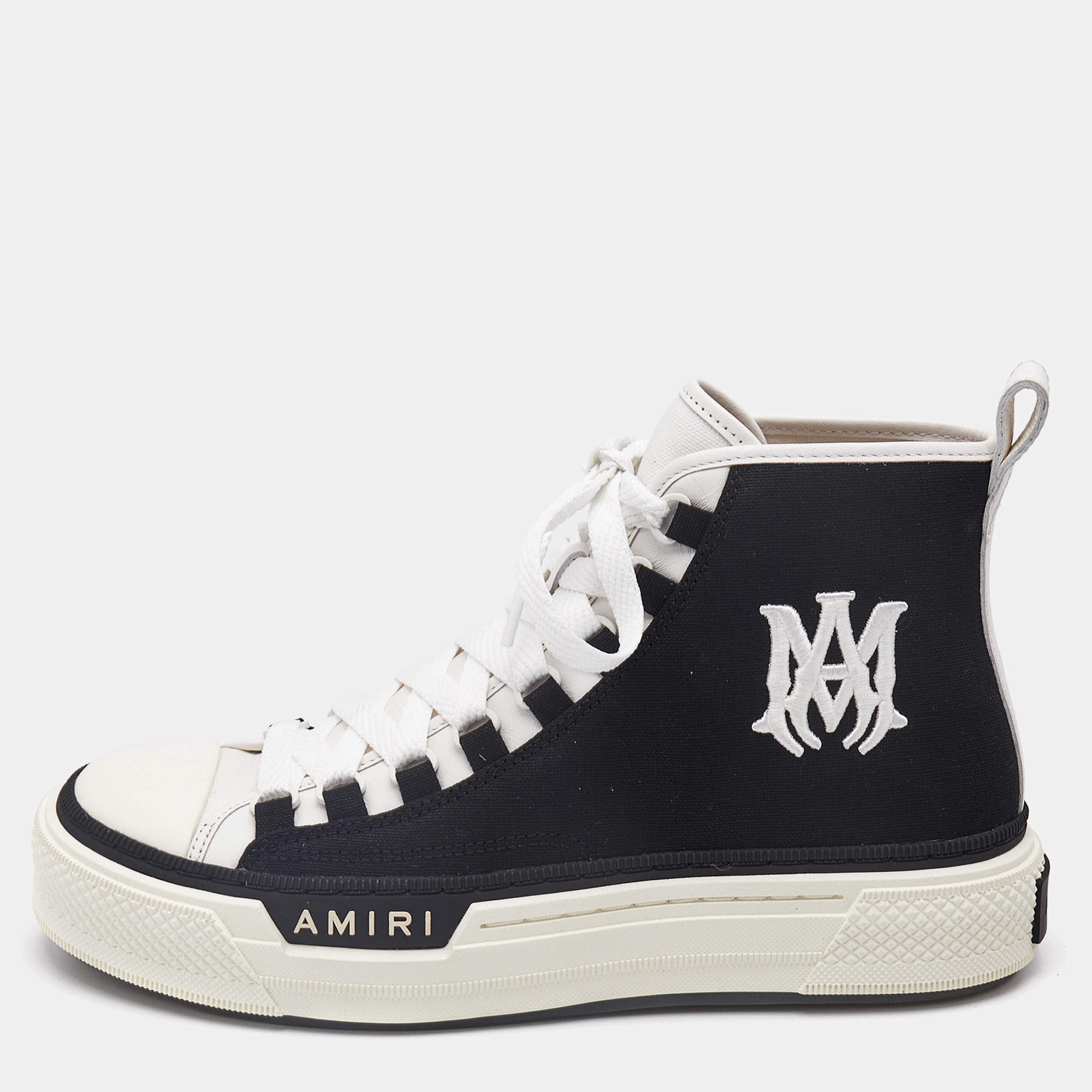 Amiri Black/White Canvas MA Court Sneakers Size 41