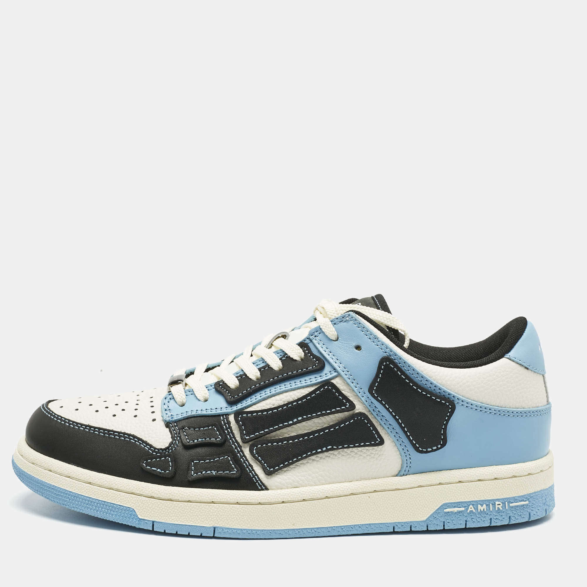 Pre Owned Amiri Multicolor Leather Skel Low Top Sneakers Size 43