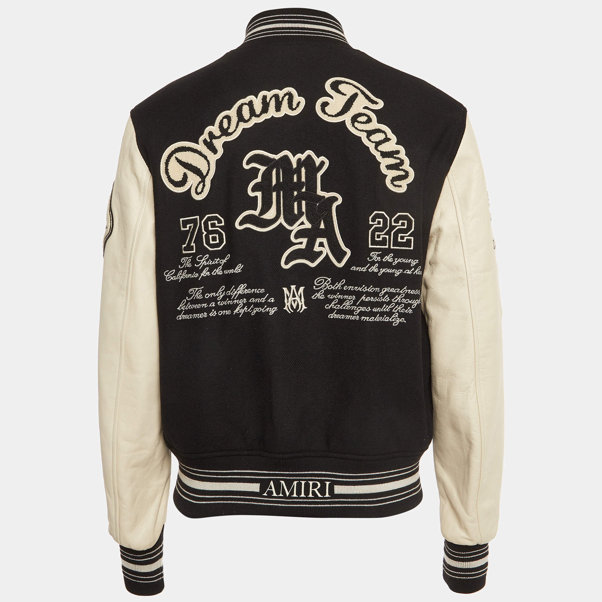 Amiri Blue Acid Washed Denim Zip Front Bomber Jacket S Amiri | TLC US