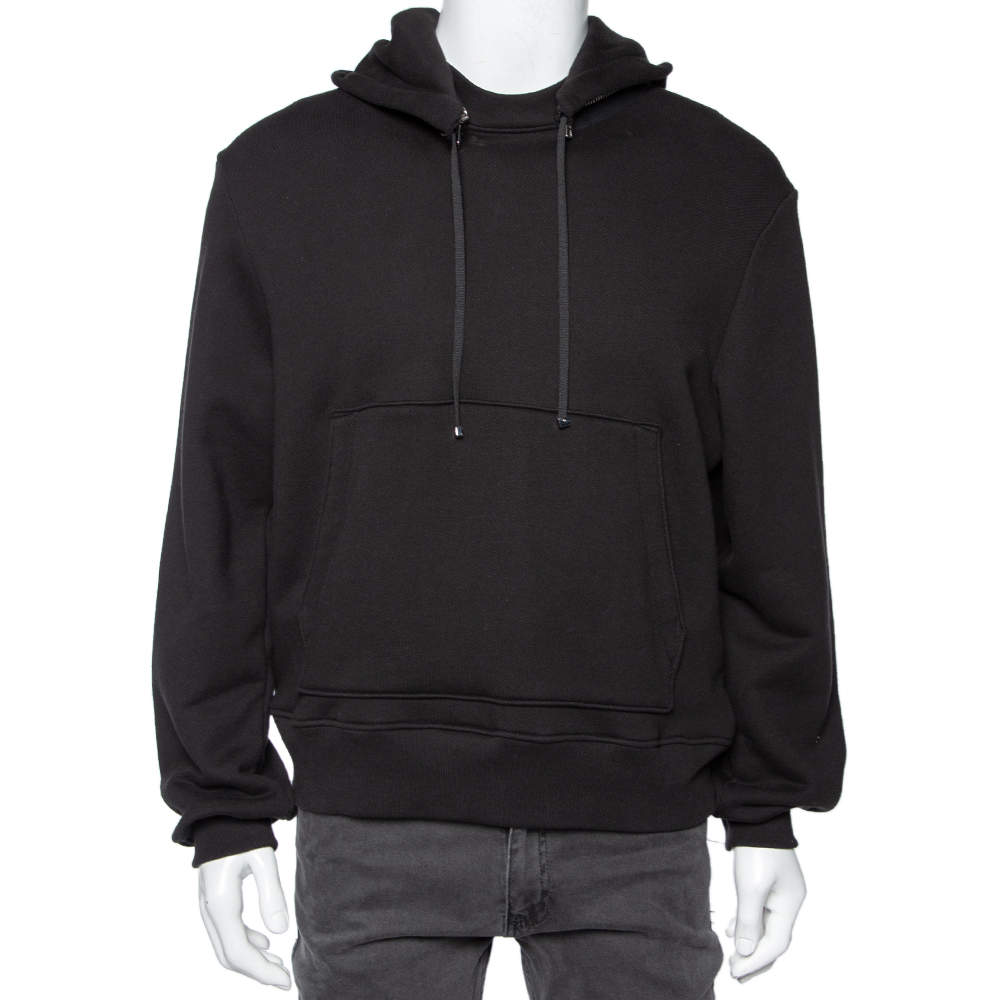 Pre Owned Amiri Black Cotton Detachable Hood Detail Sweatshirt M
