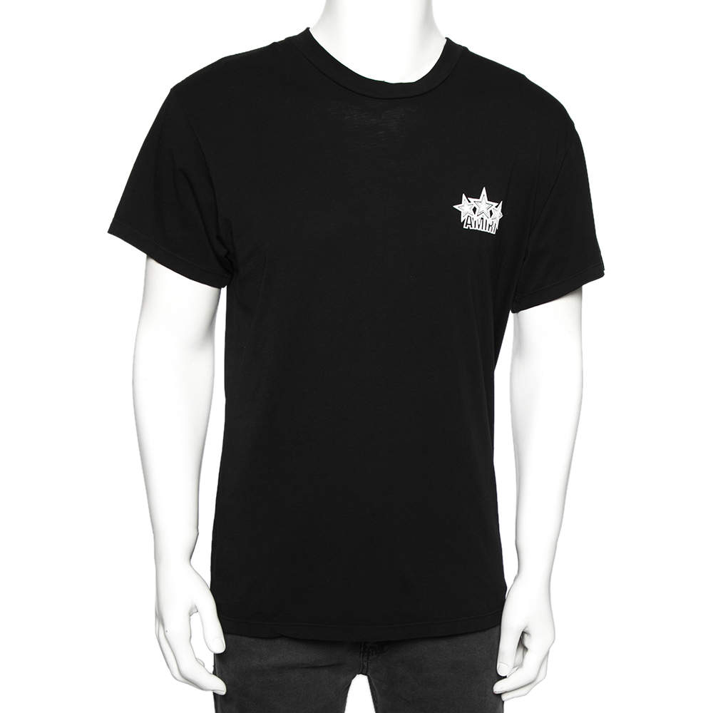 アミリ Tシャツ 半袖 星 ロゴ プリント 黒 カットソー AMIRI