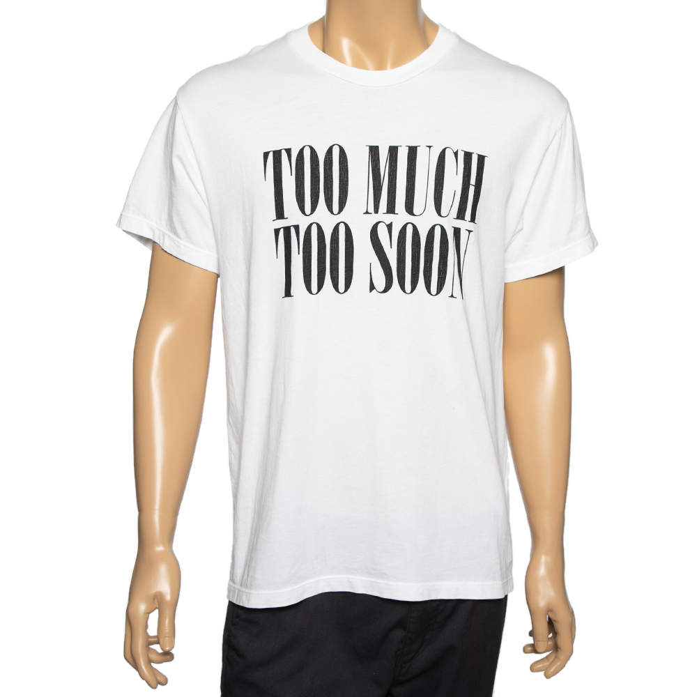 Pre Owned Amiri White Printed Cotton Short Sleeve T-Shirt XS